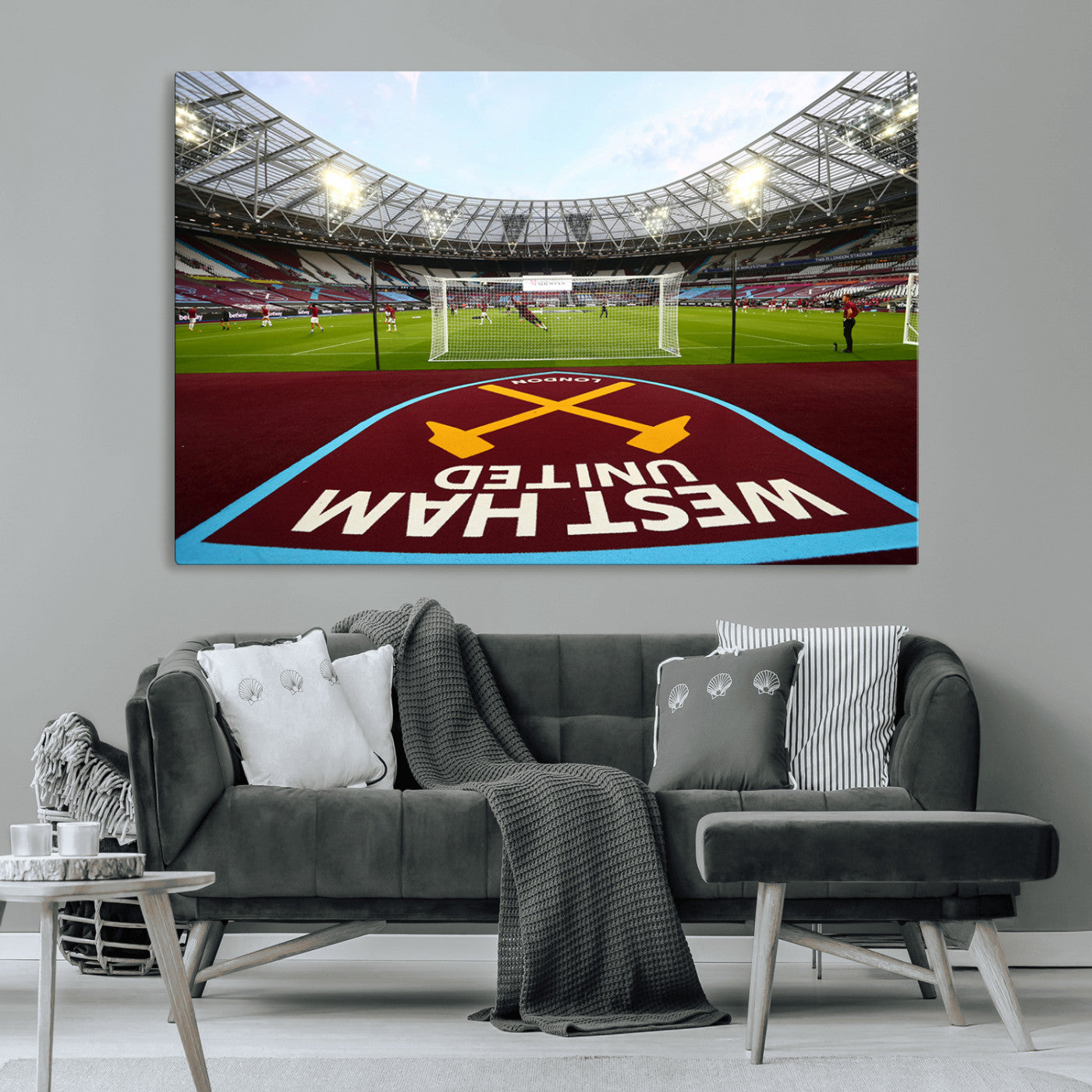 77367-MGV-CV-36X24-West Ham United FC Stadium Canvas Wall Art – London Stadium Football Print – Premier League Team