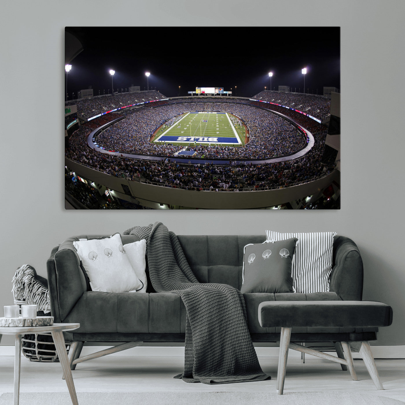 98546-MGV-CV-36X24-Buffalo Bills NFL Football Team Print - Buffalo Highmark Stadium Wall Art Canvas Print