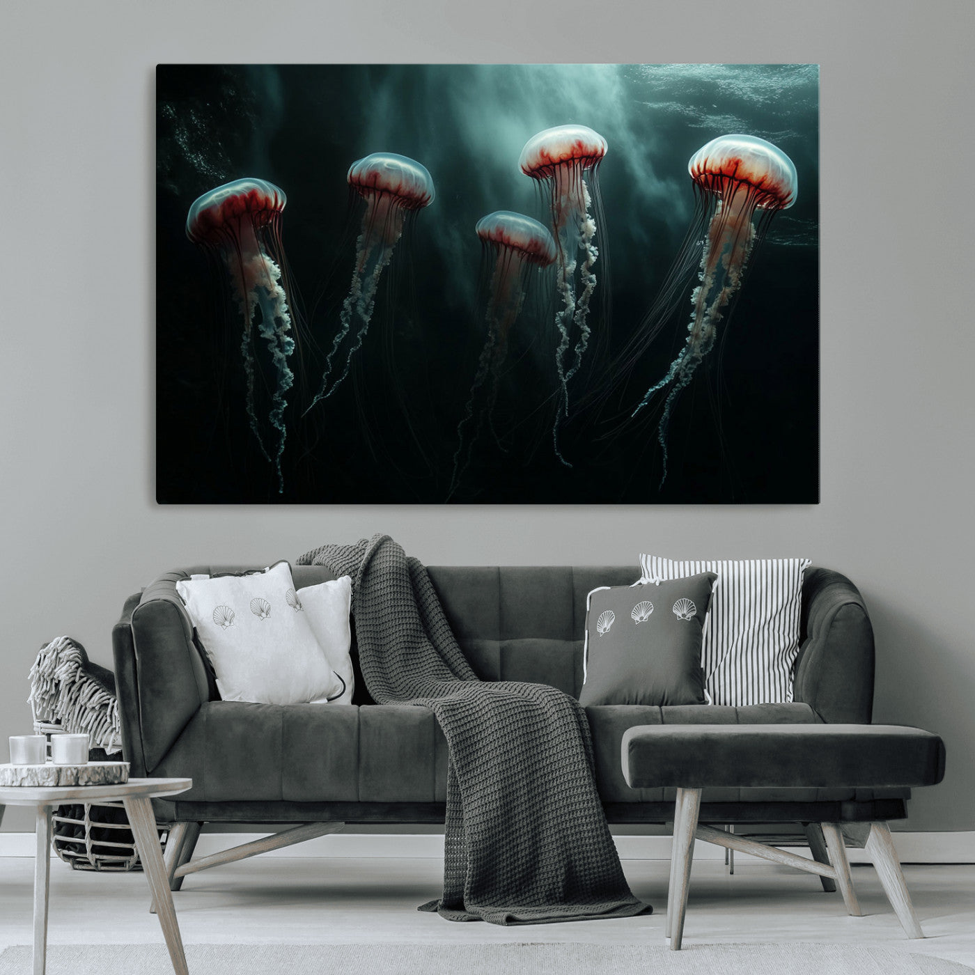 -Abstract Jellyfish Wall Art Canvas Print