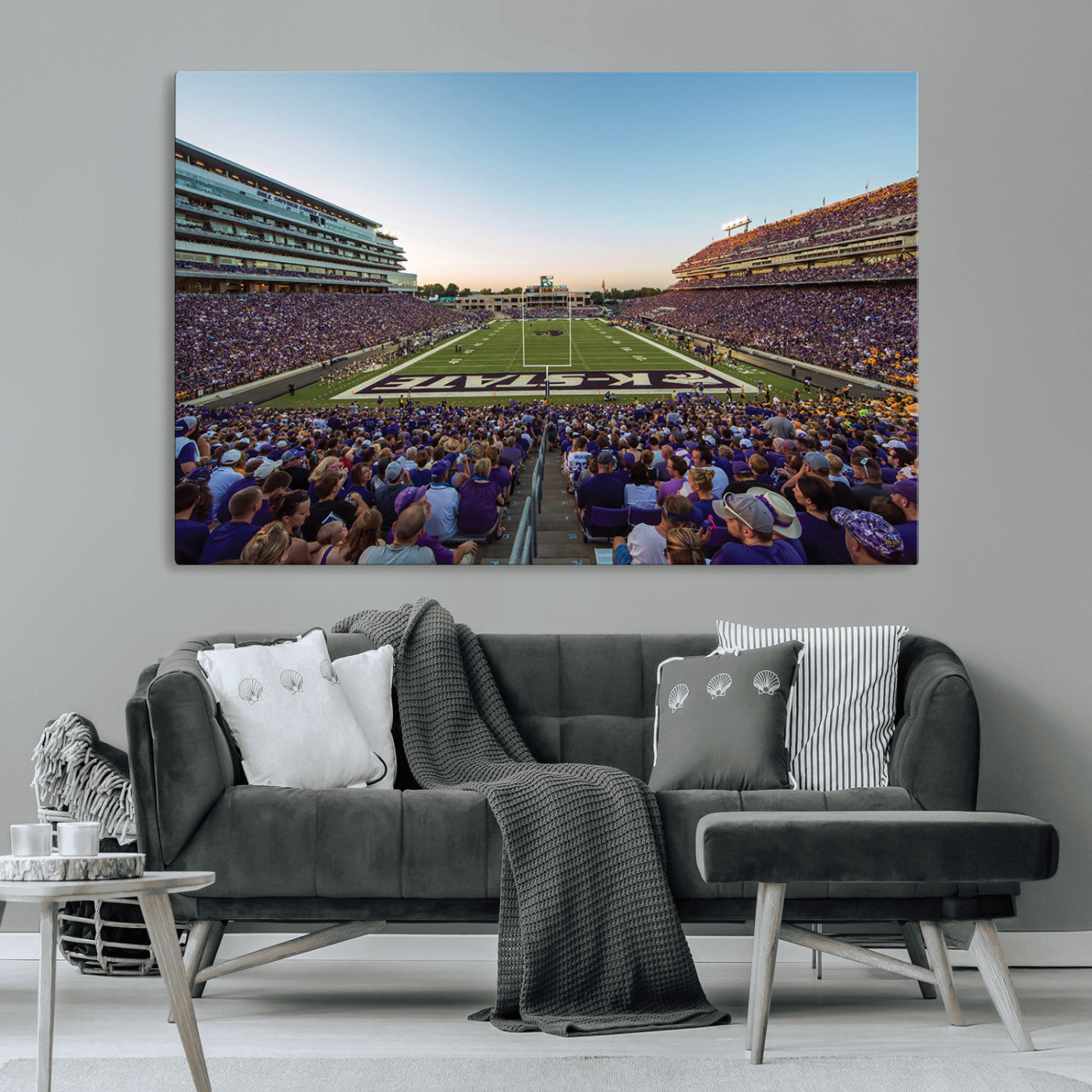 82792-MGV-CV-36X24-Kansas State University Wildcats Football Team Print - Manhattan Bill Snyder Family Football Stadium