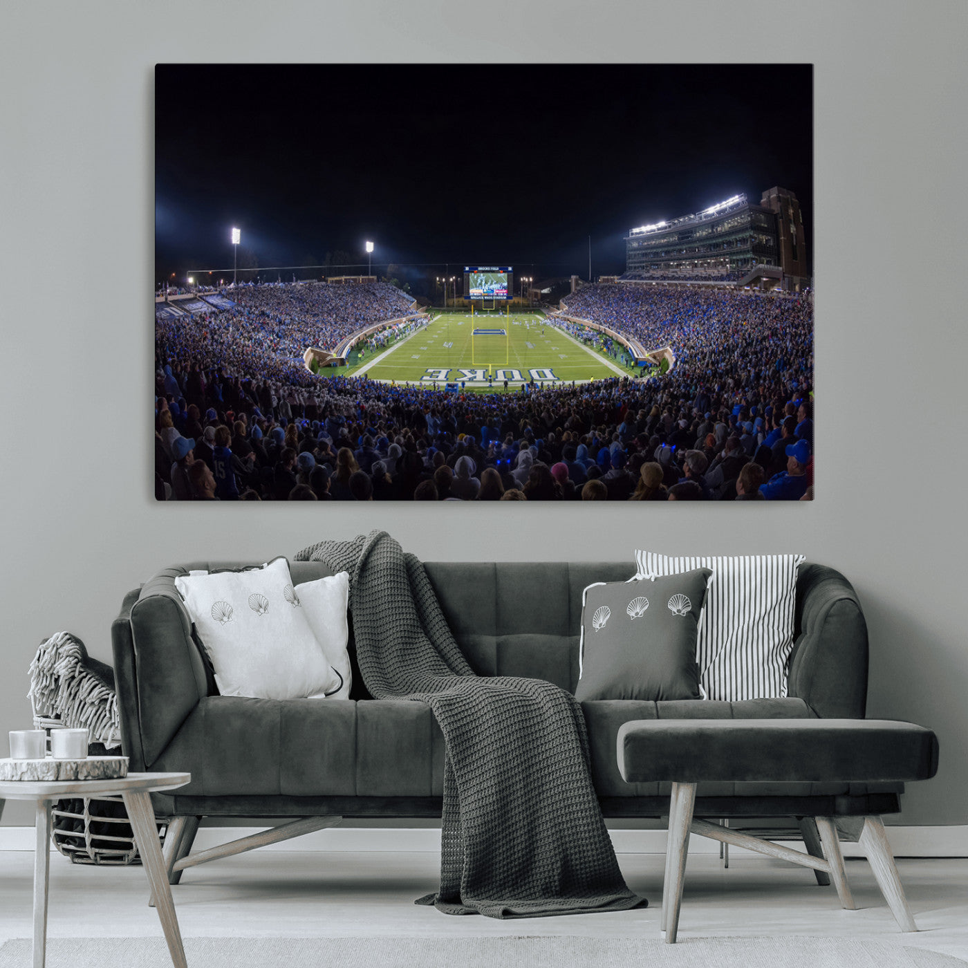 21070-MGV-CV-36X24-Duke University Blue Devils Football Team Print - Durham Wallace Wade Stadium Wall Art Canvas Print