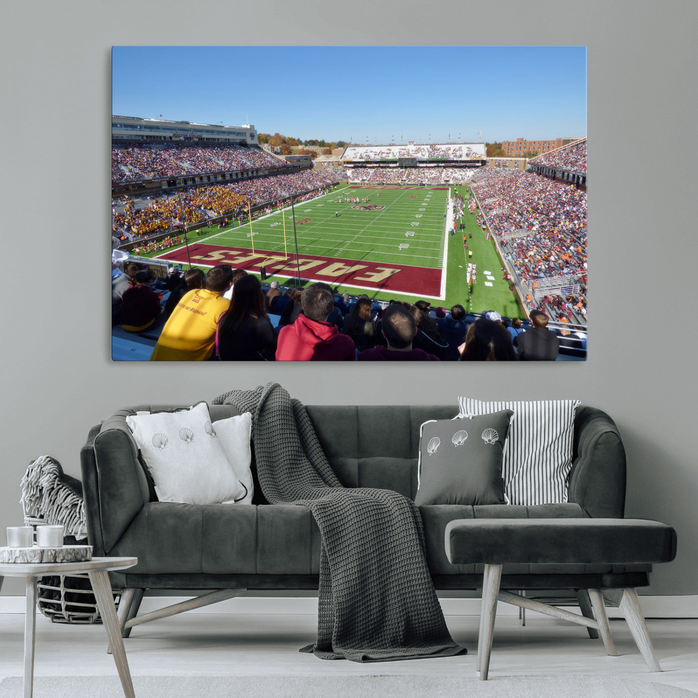 -Boston College Eagles Football Team Print - Boston Alumni Stadium Wall Art Canvas Print