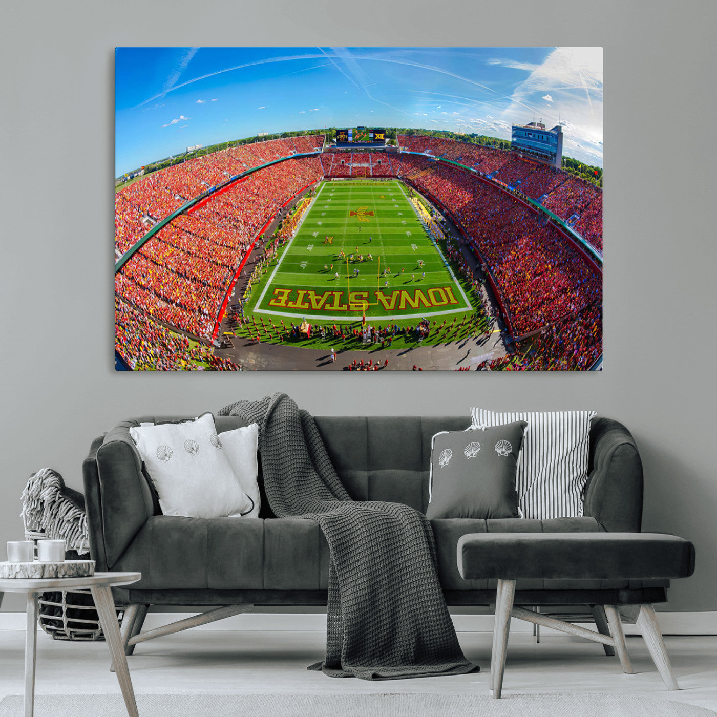 -Iowa State University Cyclones Football Team Print - Ames Jack Trice Stadium Art Canvas Print