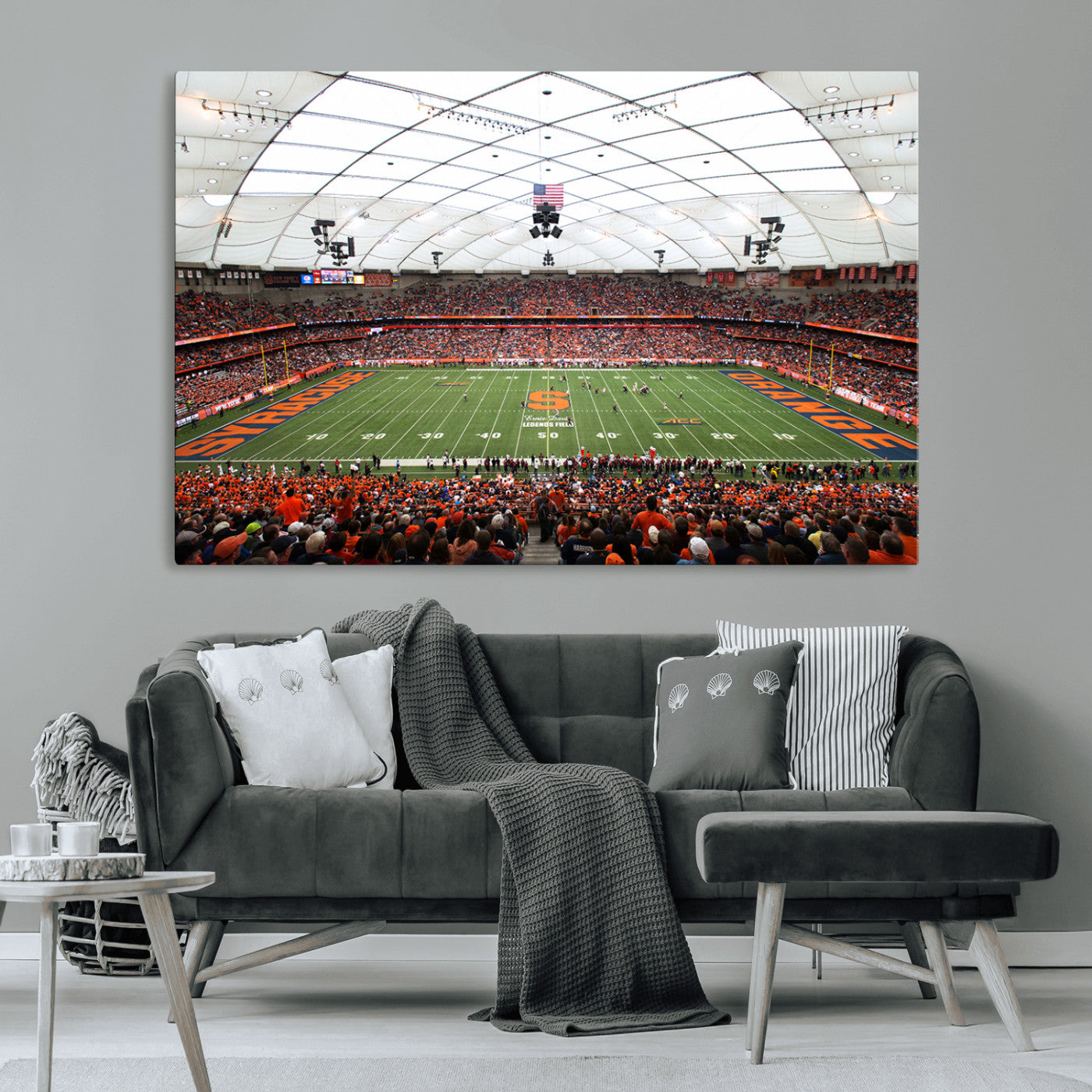 -Syracuse University Orange Football Team Print - Syracuse JMA Wireless Dome Wall Art Canvas Print