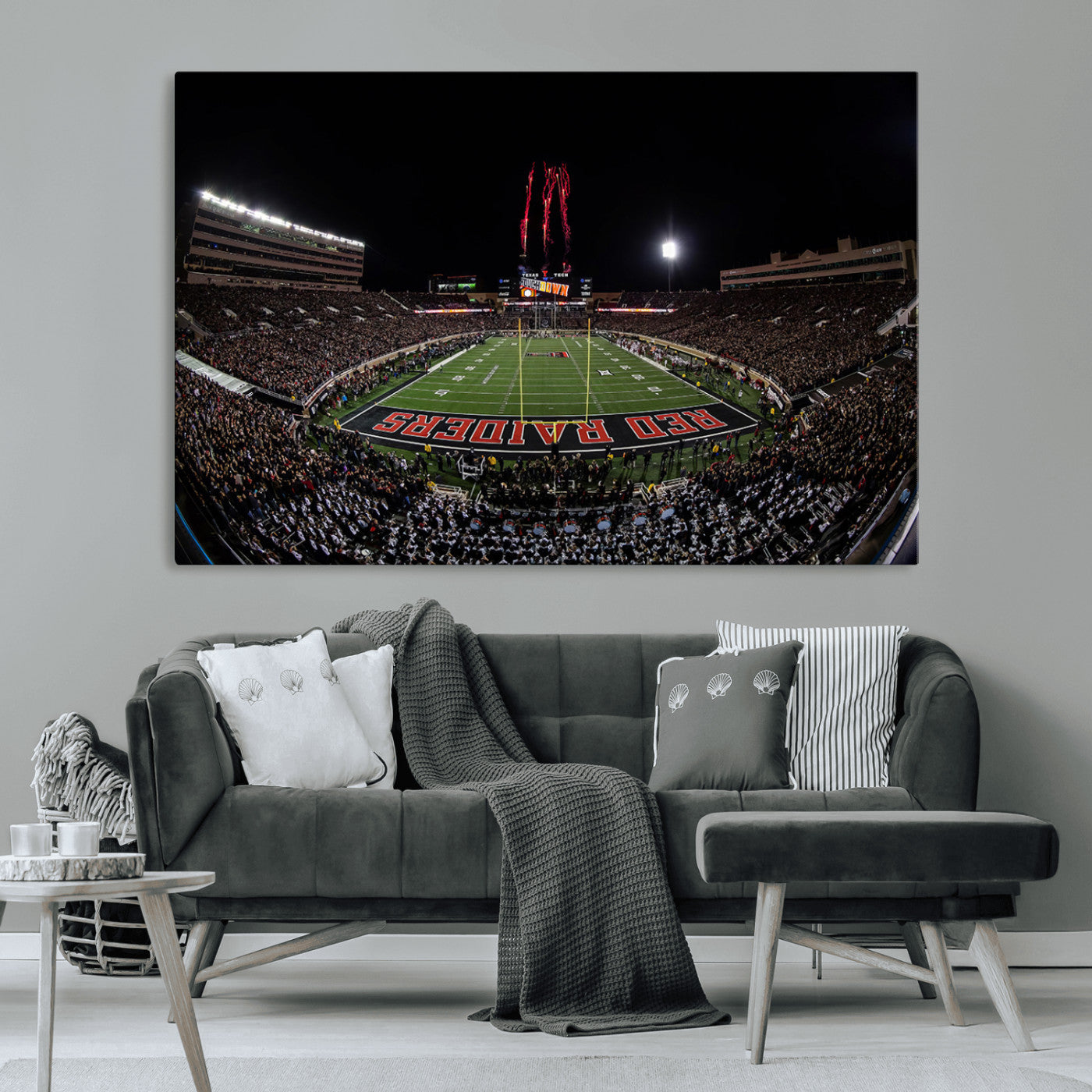 83122-MGV-CV-36X24-Framed Texas Tech Red Raiders Stadium Canvas, Texas Tech Red Raiders Football Team Print - Lubbock