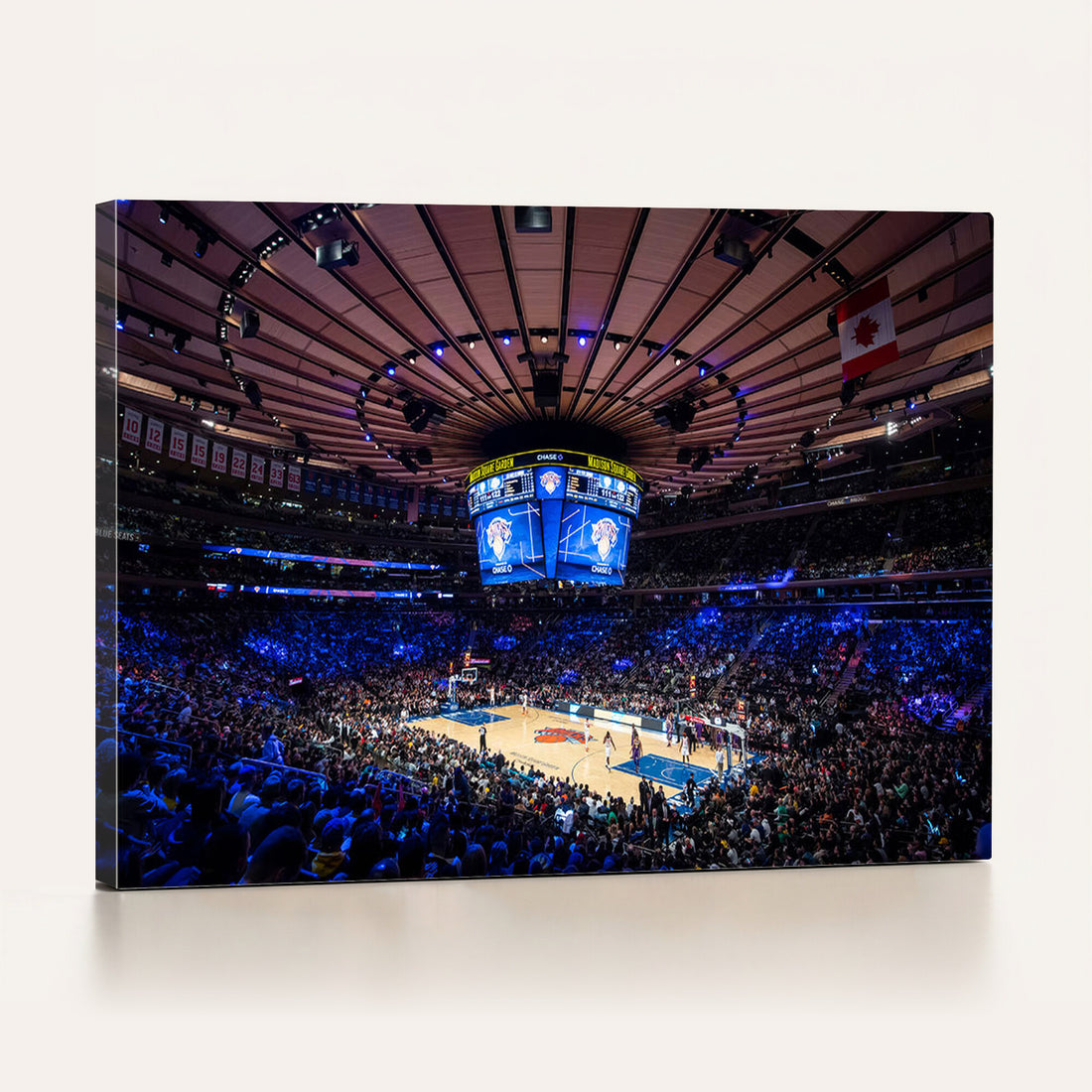 Madison Square Garden Basketball Print Canvas, Basketball Game Triple Canvas Wall Art