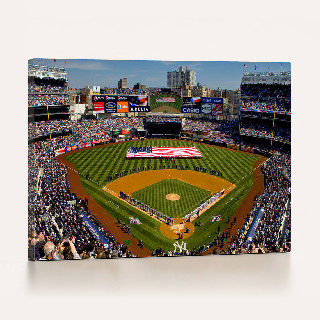 Yankee Stadium New York Wall Art Print | 3-Panel Canvas Print of Yankees Baseball Stadium