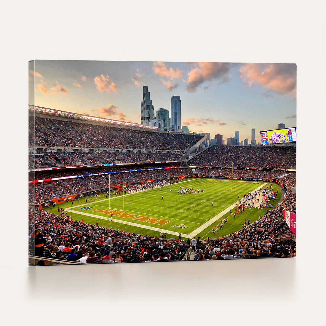 Chicago Bears Soldiers Field Wall Art Canvas Print, Man Cave Wall Decor