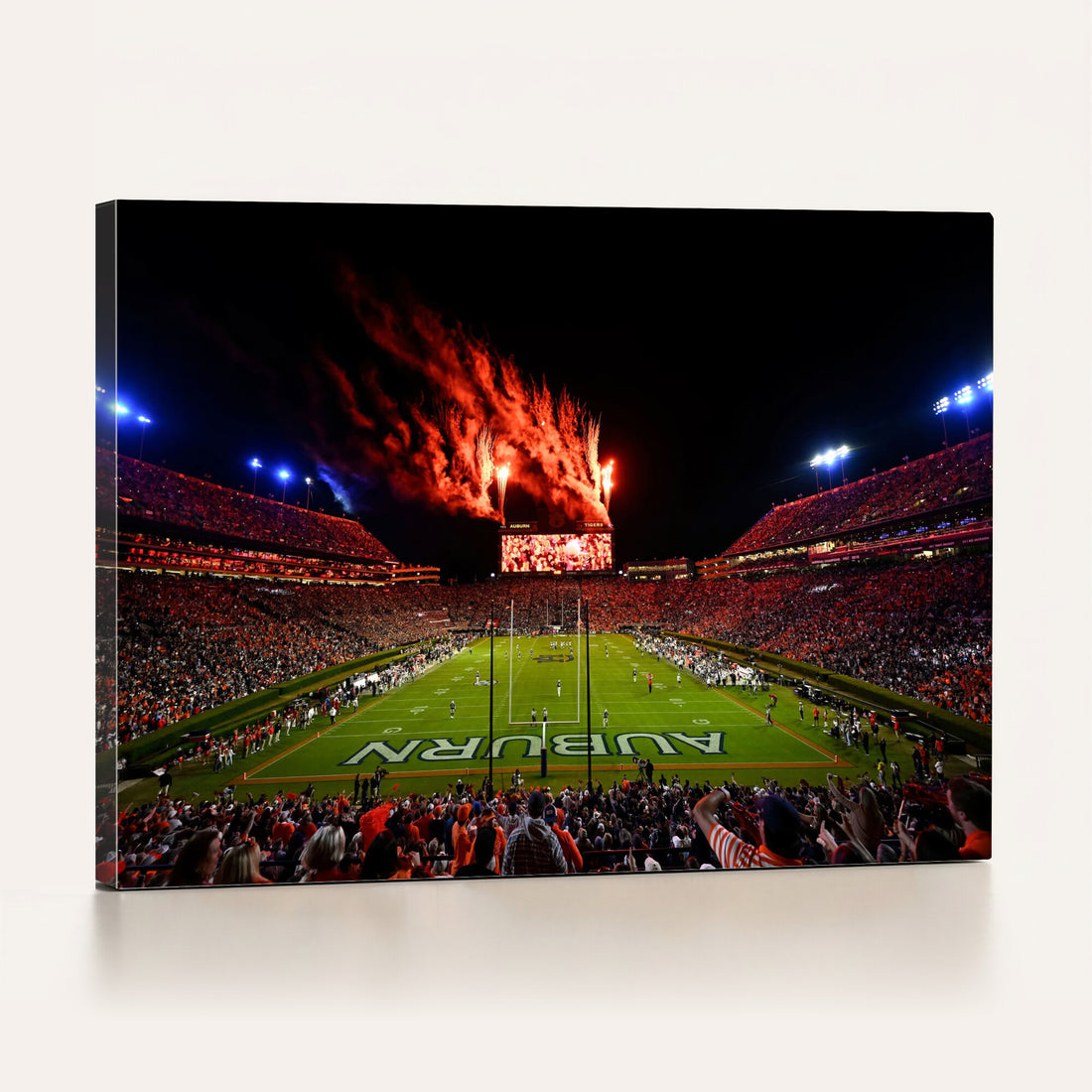 Jordan-Hare Football Stadium Wall Art Canvas Print, Football Stadium Aerial View