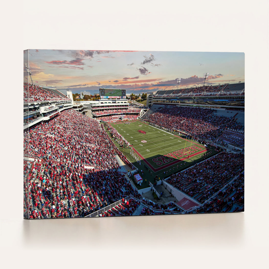Donald W. Reynolds Razorback Stadium Wall Art Canvas Print, Framed and Ready to Hang