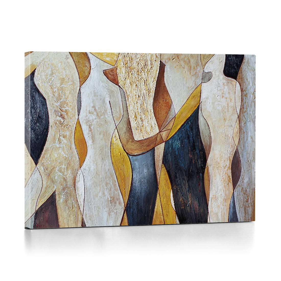 Mid Century Modern Figurative Canvas Wall Art Abstract Cubist Painting Print
