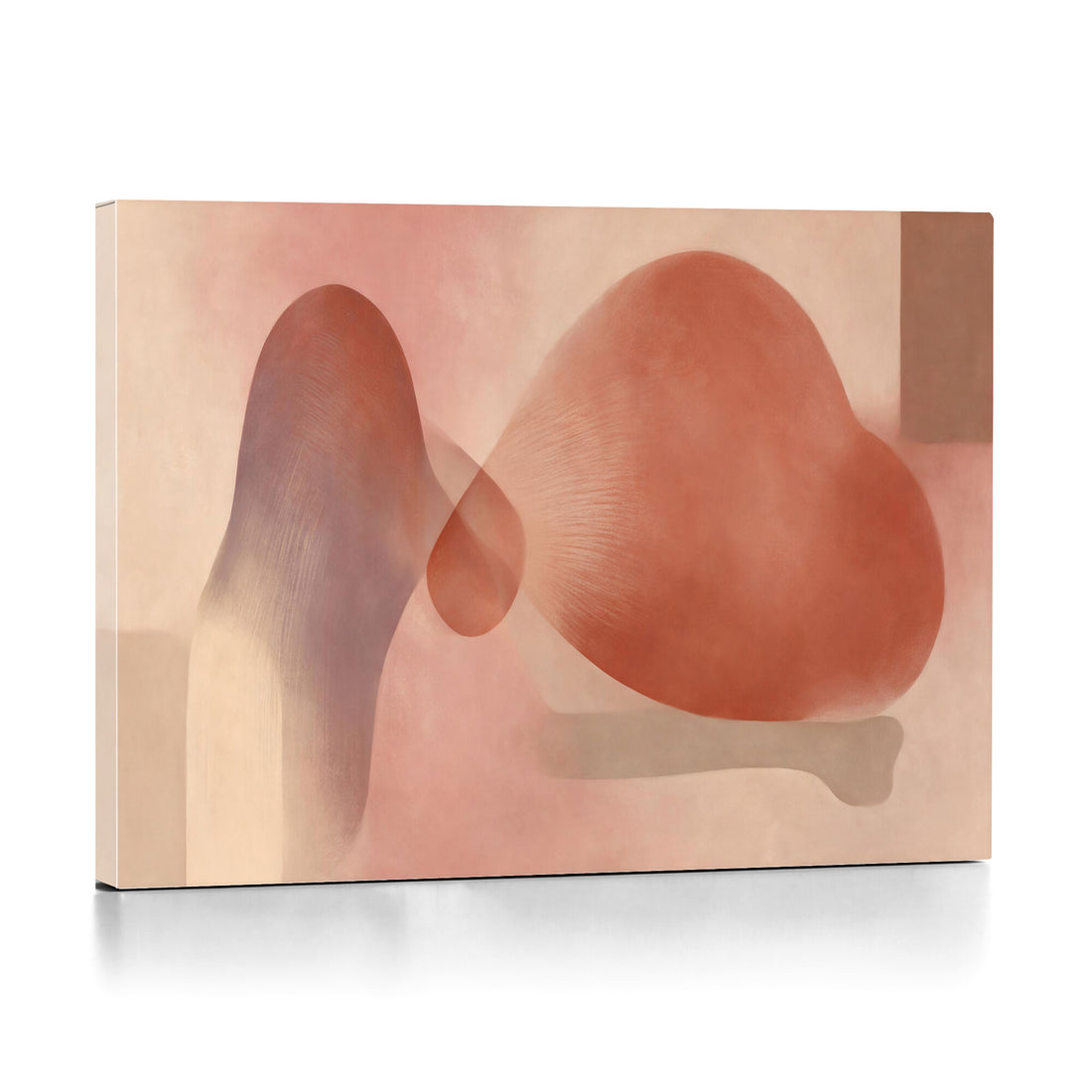 Vinna Begin Calin Biomorphic Abstract Wall Art Canvas Print, Terracotta Pink Organic Shapes