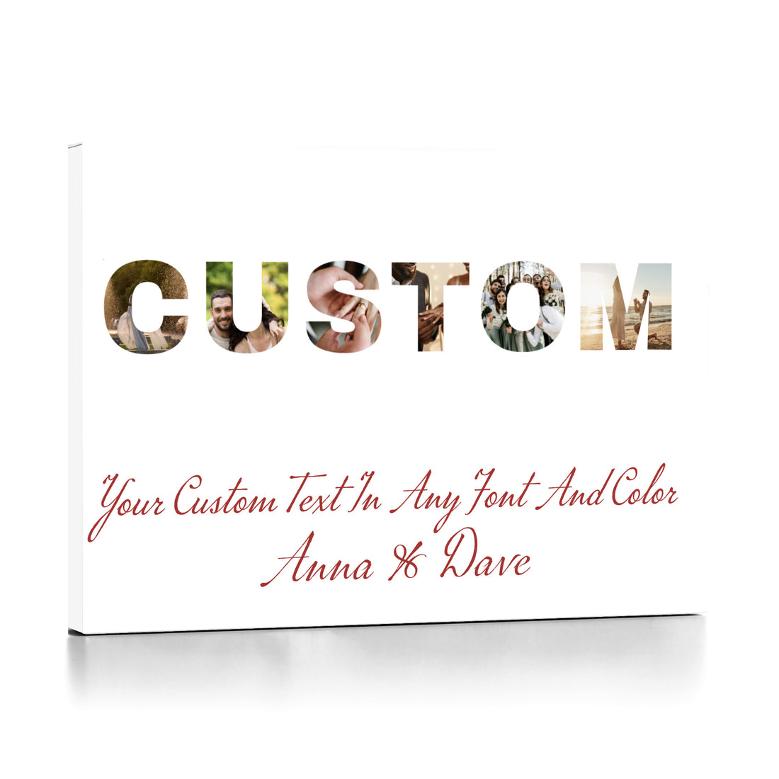 Photo Letters Wall Art – Personalized Name Canvas Print Made with Your Photos