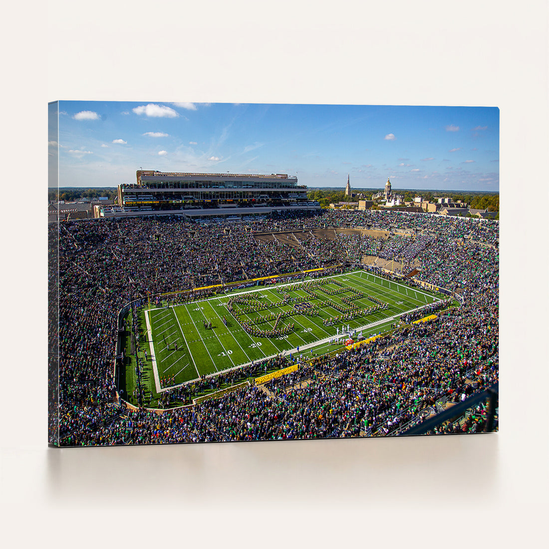 Notre Dame Fighting Irish Football Team Print, Notre Dame Stadium Wall Art