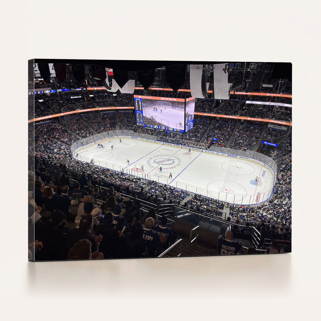 Amalie Arena Florida Wall Art Canvas Print, NHL Hockey, Framed and Ready to Hang