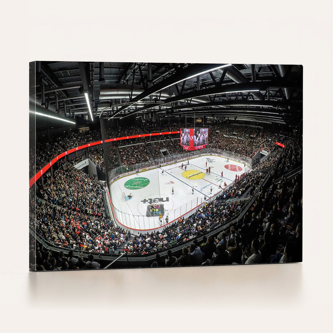 Vaudoise Lausanne Ice Hockey Arena Stadium Wall Art Canvas
