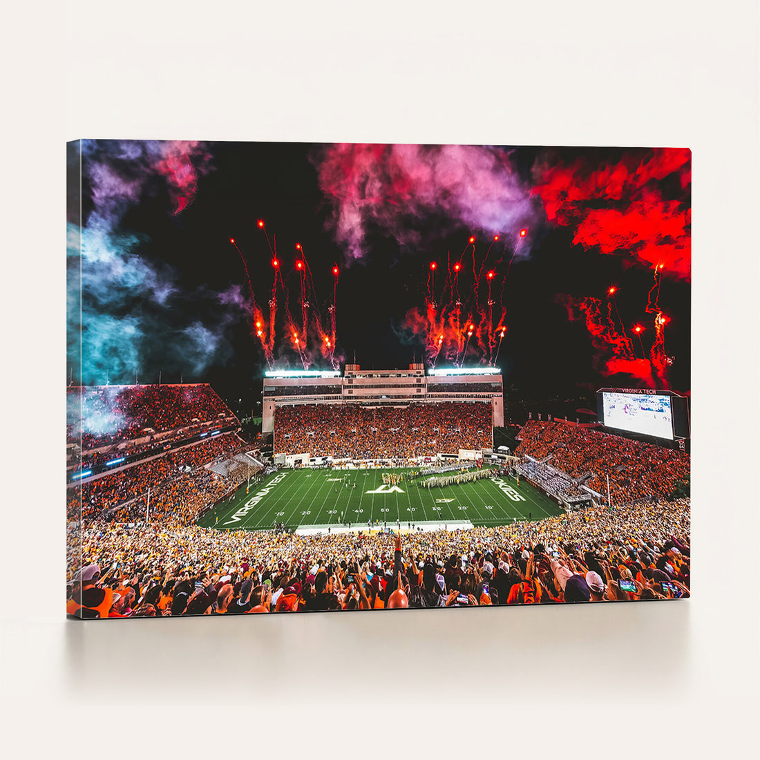 Virginia Tech Hokies Football Team Print, Blacksburg Lane Stadium