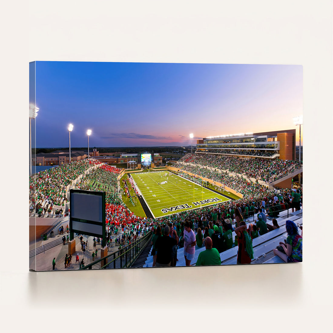 University of North Texas Mean Green Football Team Print, Framed and Ready to Hang