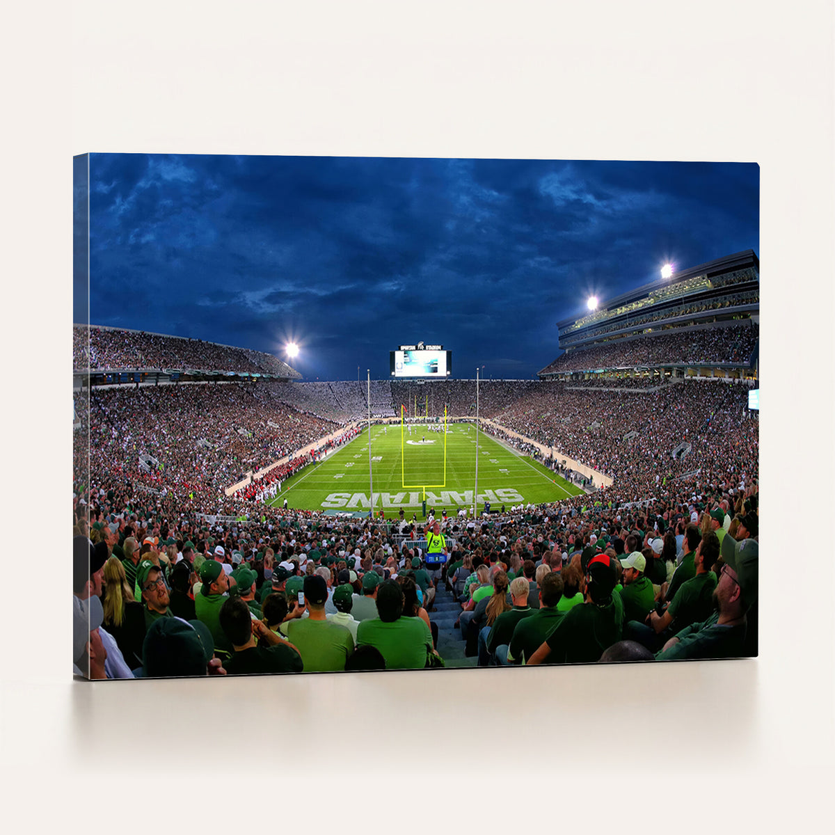35248-PAN-FL-20X10 - Michigan State Spartans Football Team Print - East Lansing Spartan Stadium Wall Art Canvas Print