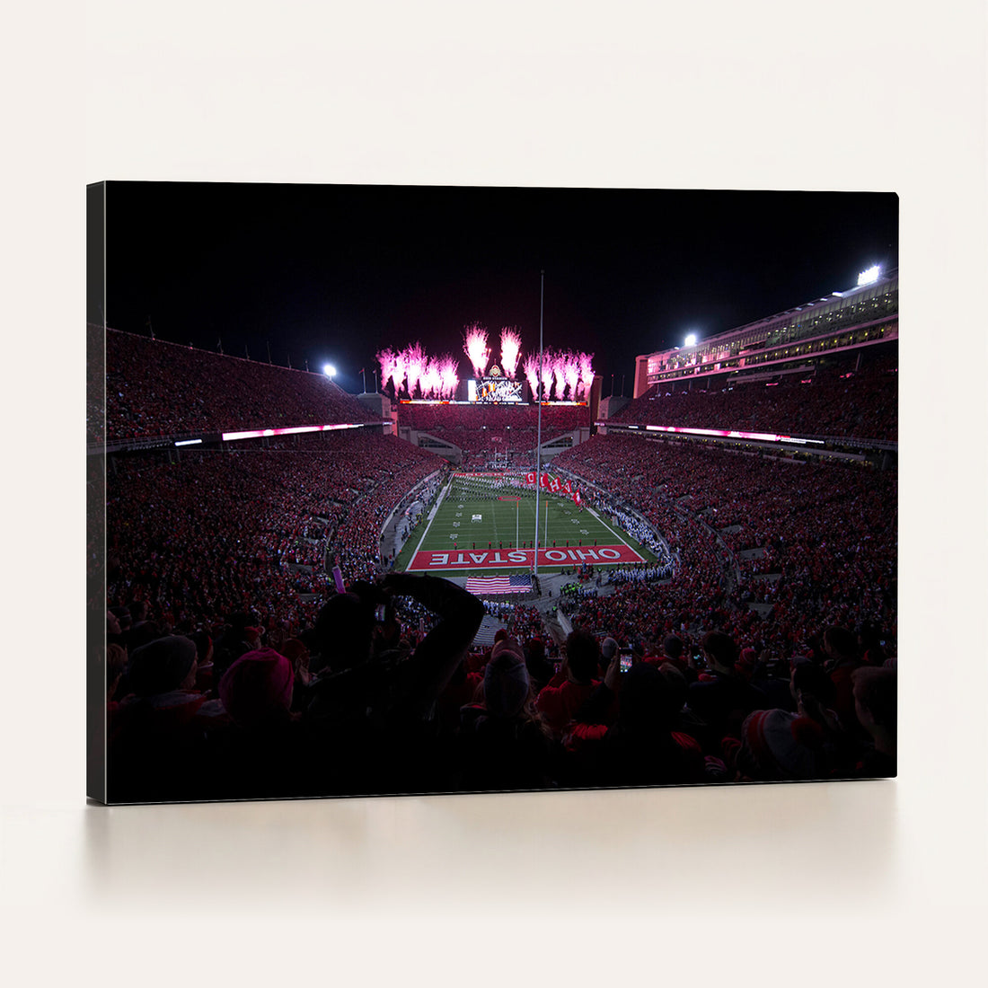 Ohio State University Buckeyes Football Team Print, Extra Large Game Room Wall Decor