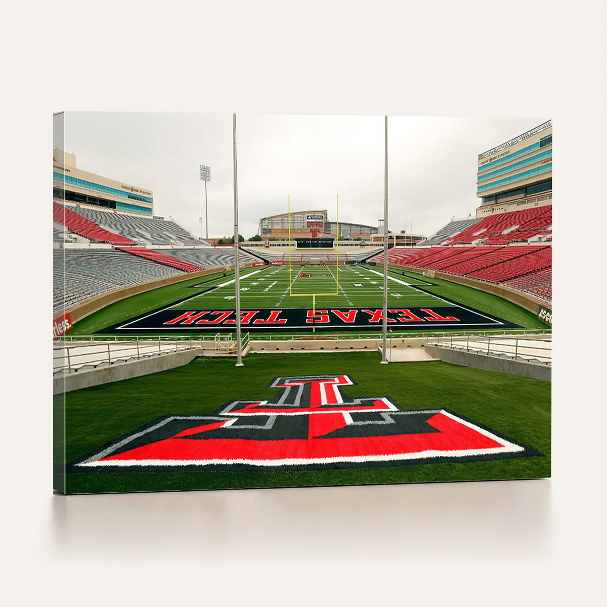 43169-PAN-FL-20X10 - Texas Tech Red Raiders Football Team Print - Lubbock Jones AT&T Stadium Wall Art Canvas Print