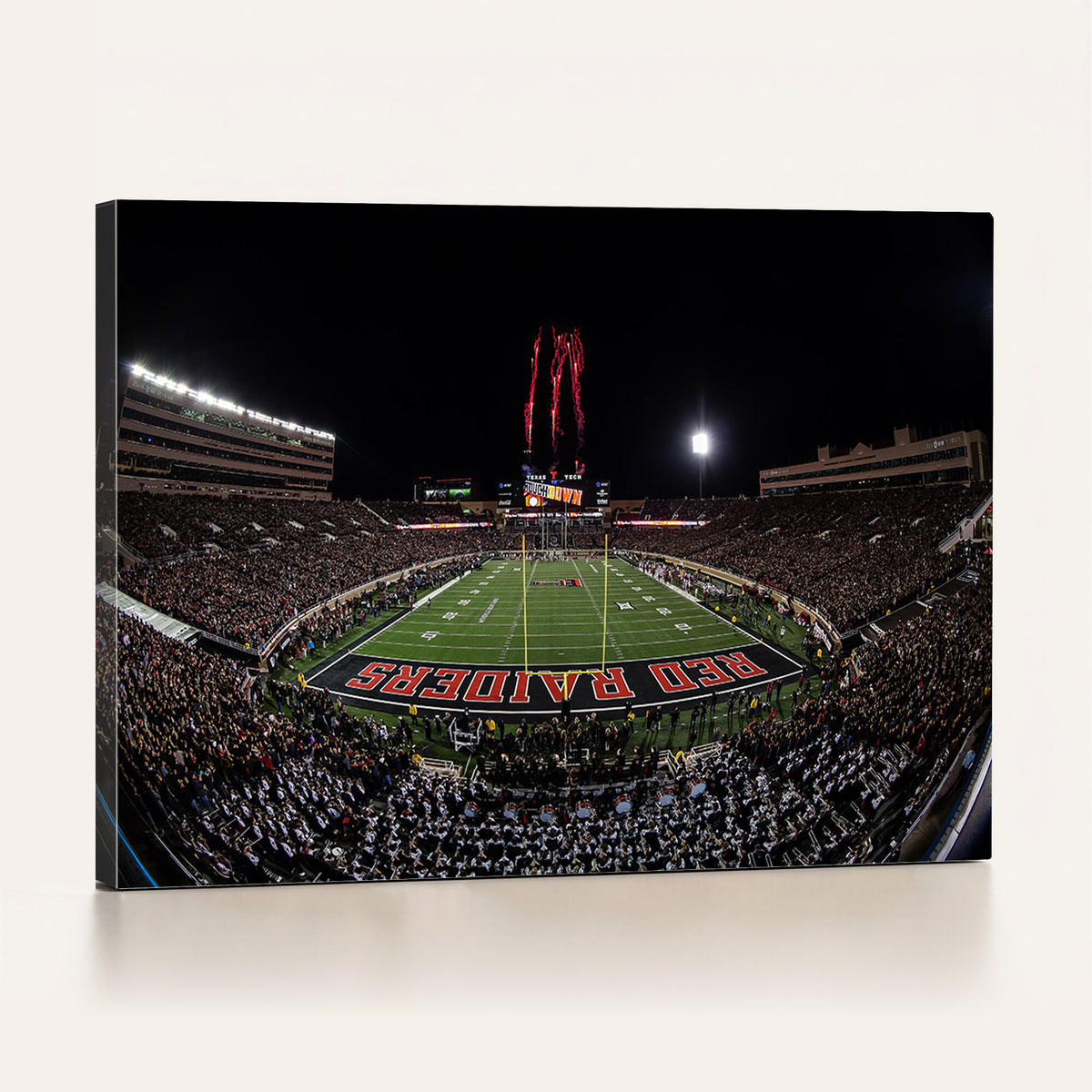 83122-PAN-FL-20X10 - Framed Texas Tech Red Raiders Stadium Canvas, Texas Tech Red Raiders Football Team Print - Lubbock