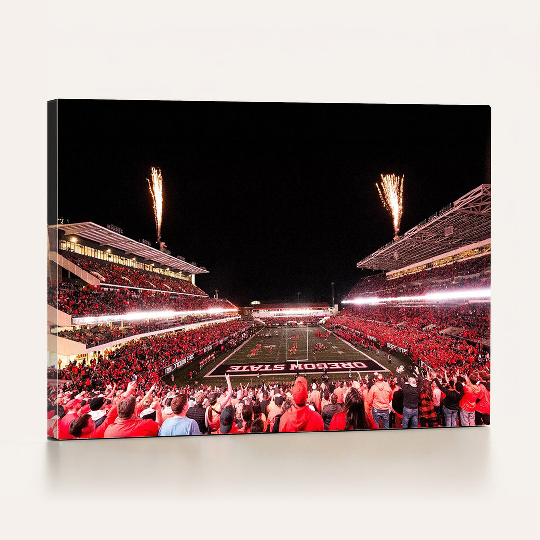 Oregon State Beavers Football Team Print, Corvallis Reser, Framed and Ready to Hang