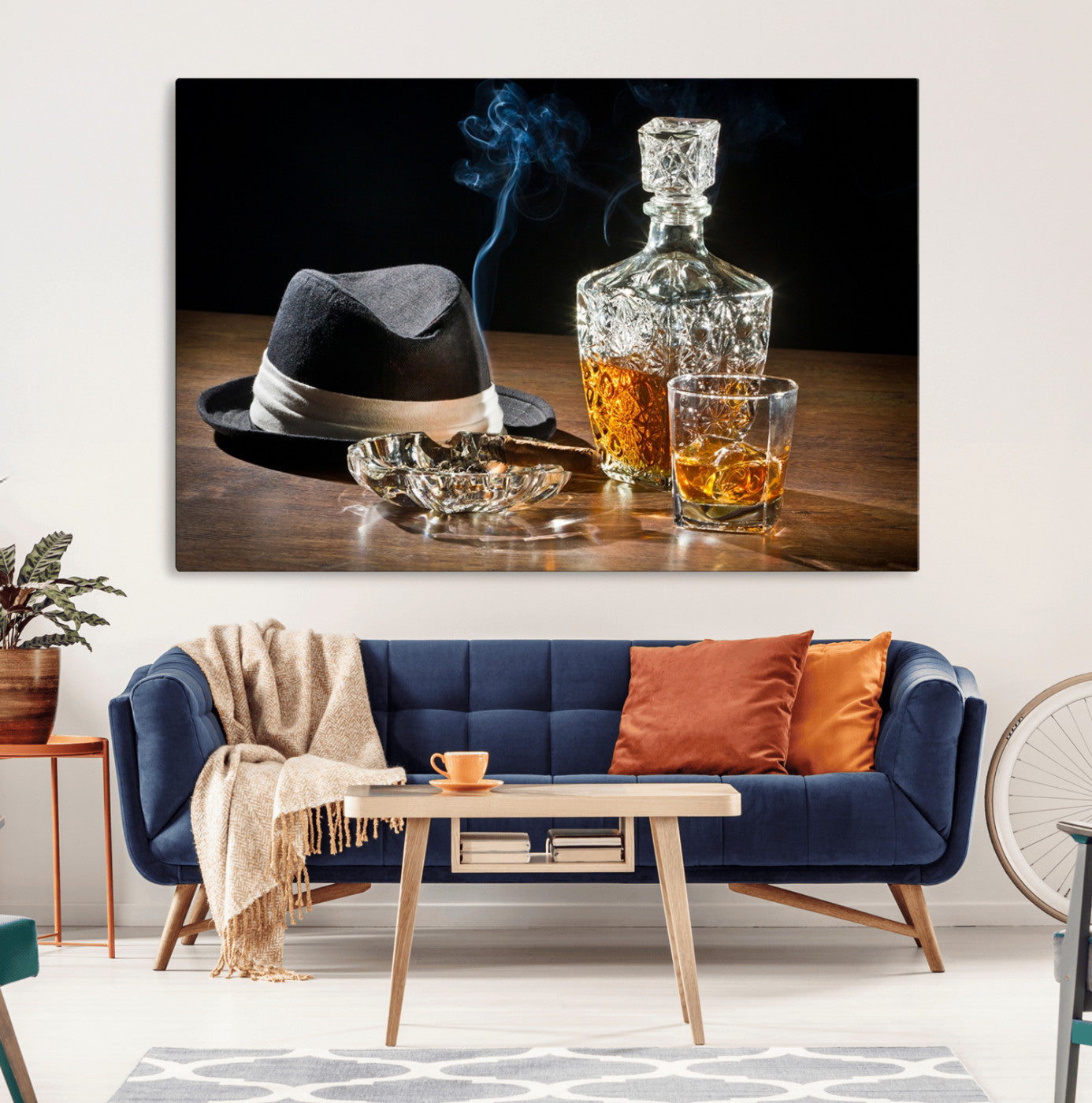 14629-MGV-CV-36X24-Extra Large Bourbon Decor Whiskey Wall Art Canvas Print