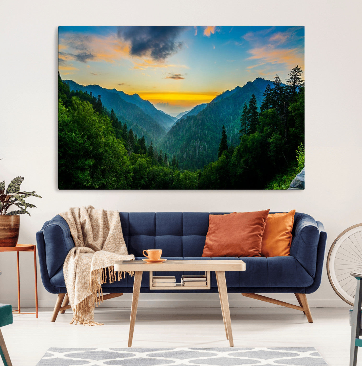 94536-MGV-CV-36X24-Green Forest Wall Art Canvas Print