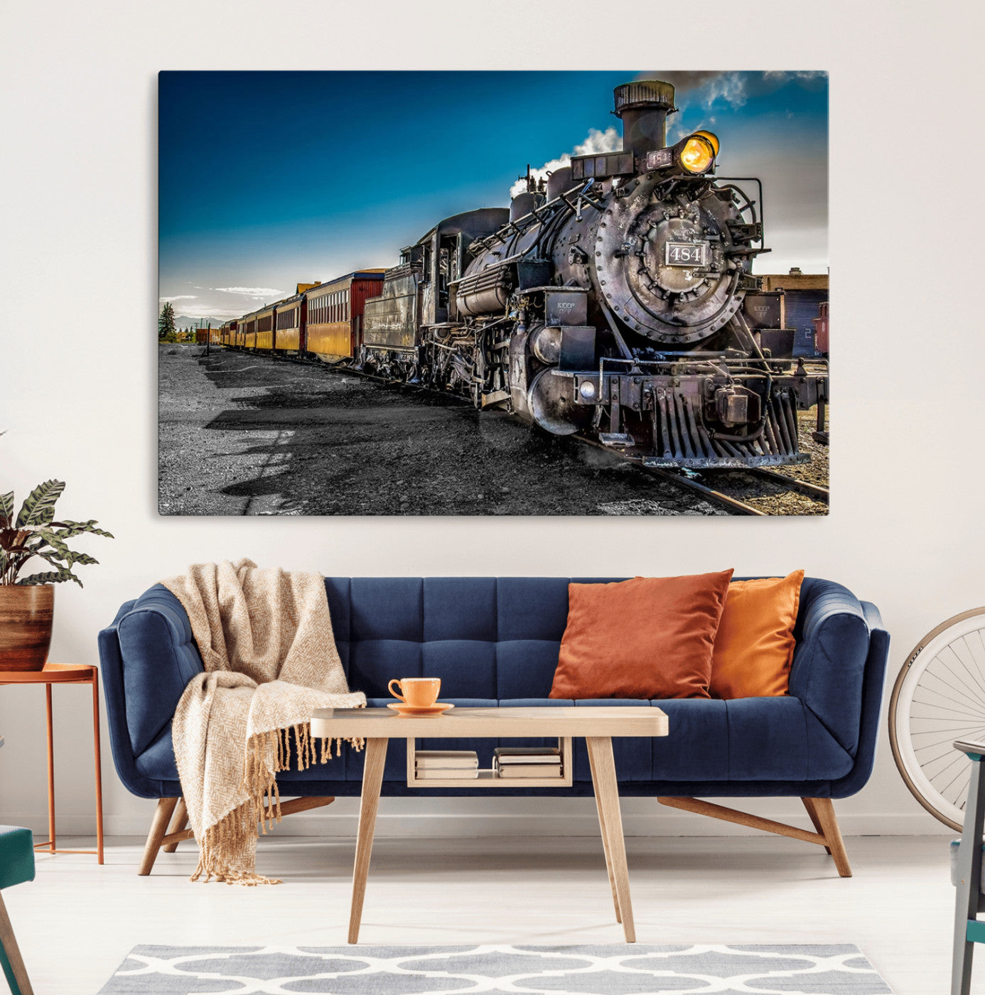 -Train Wall Art Canvas Print