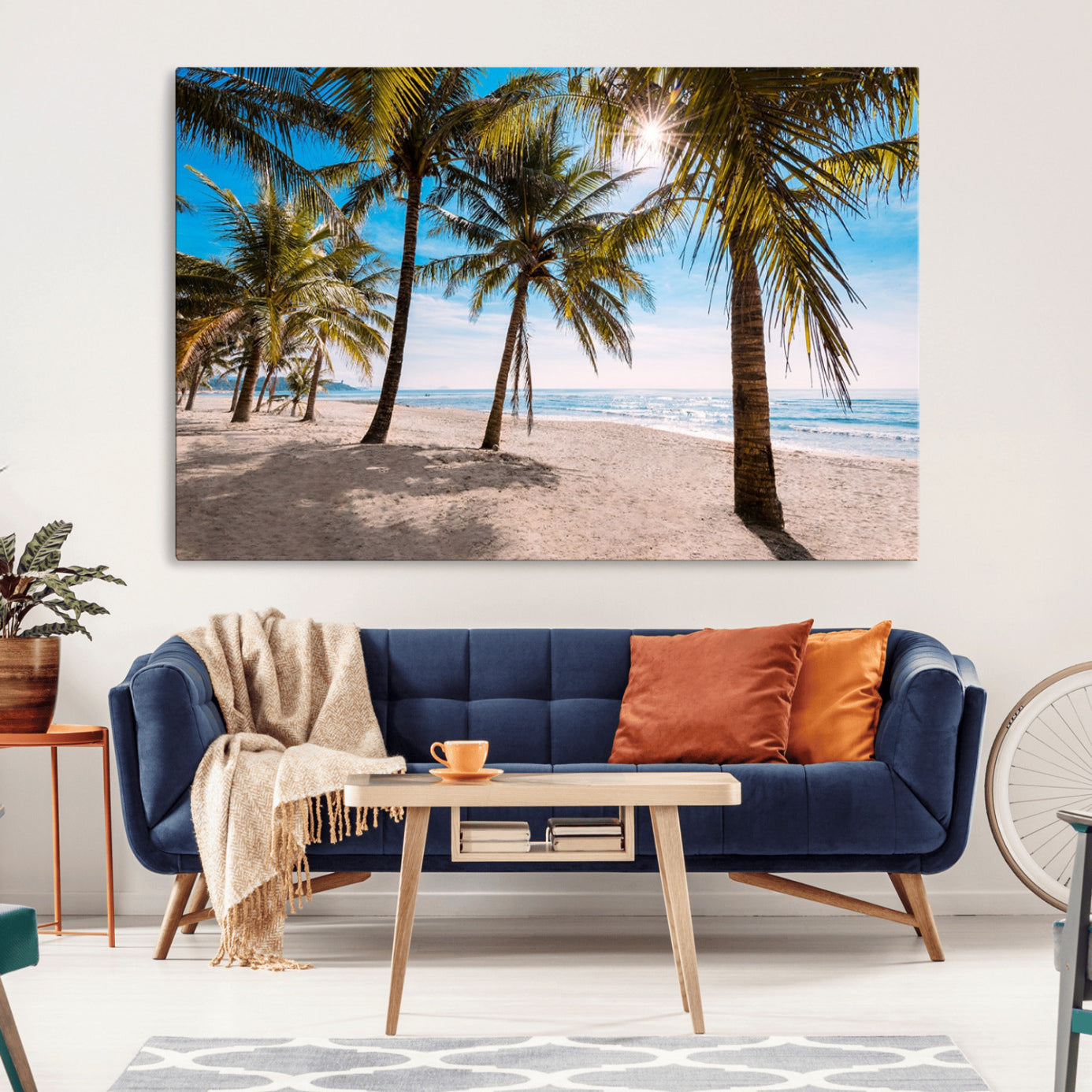 98175-MGV-CV-36X24-Palm Beach Tropical Island Wall Art Canvas Print