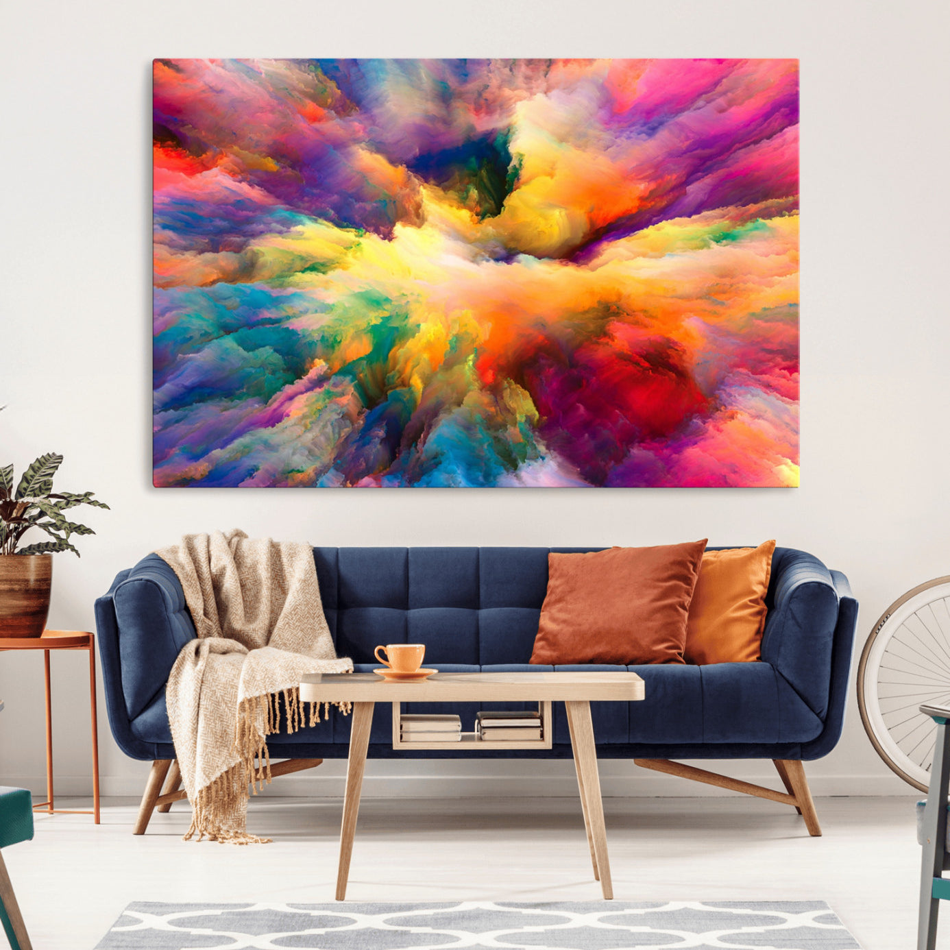61038-MGV-CV-36X24-Blazing Vibrant Colors Cloud Wall Art Canvas Print