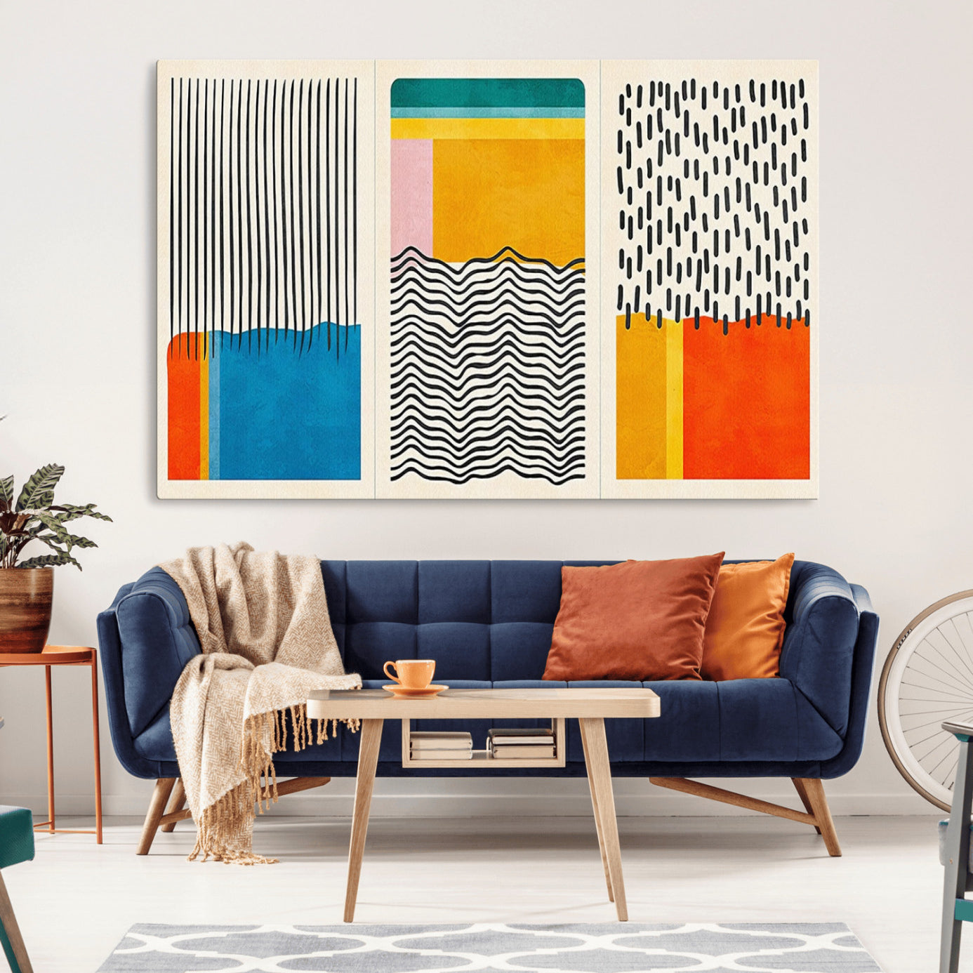 85253-MGV-CV-36X24-Canvas Print Wall Art Abstract Illustrs Art Boho, Framed Abstract Boho Art
