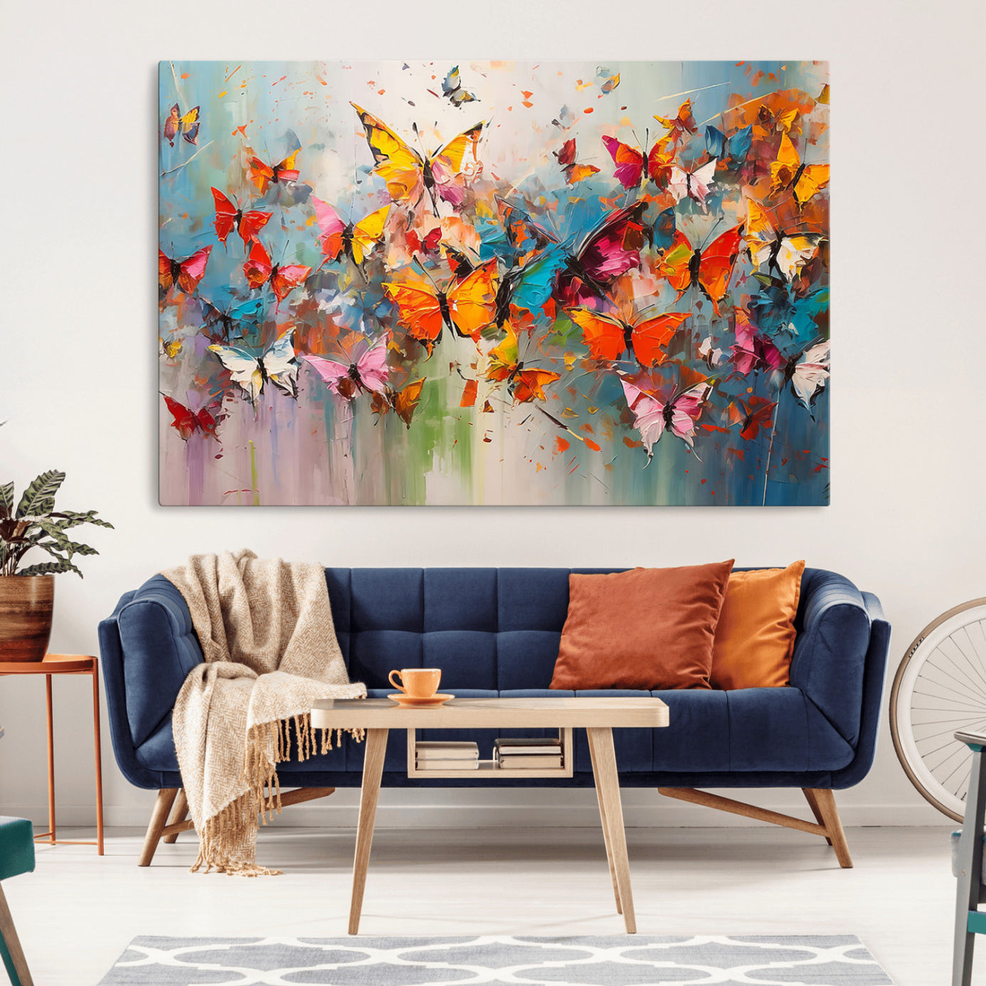 11835-MGV-CV-36X24-Abstract Butterfly Wall Art Canvas Print