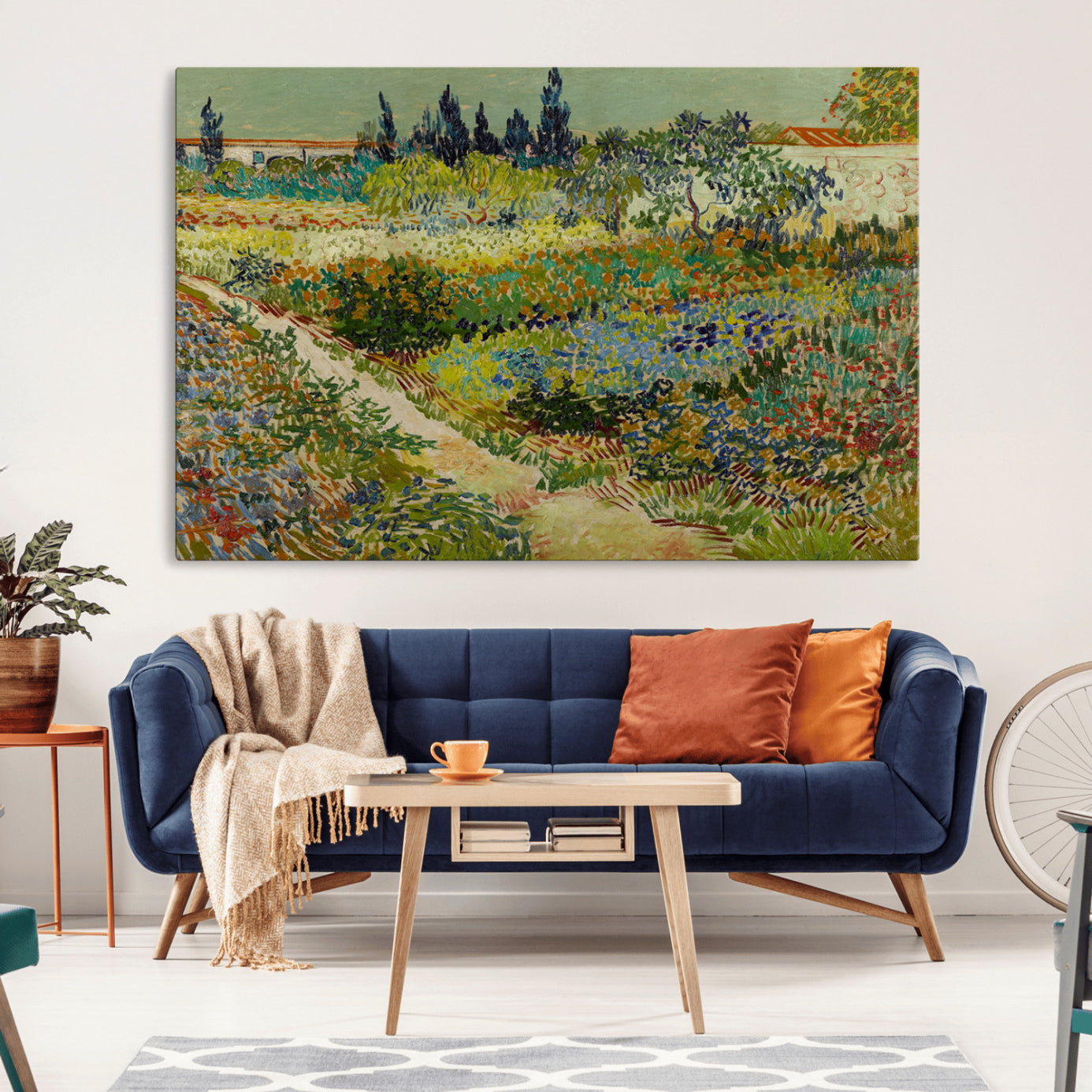 96965-MGV-CV-36X24-Vincent van Gogh Garden at Arles Wall Art Canvas Print