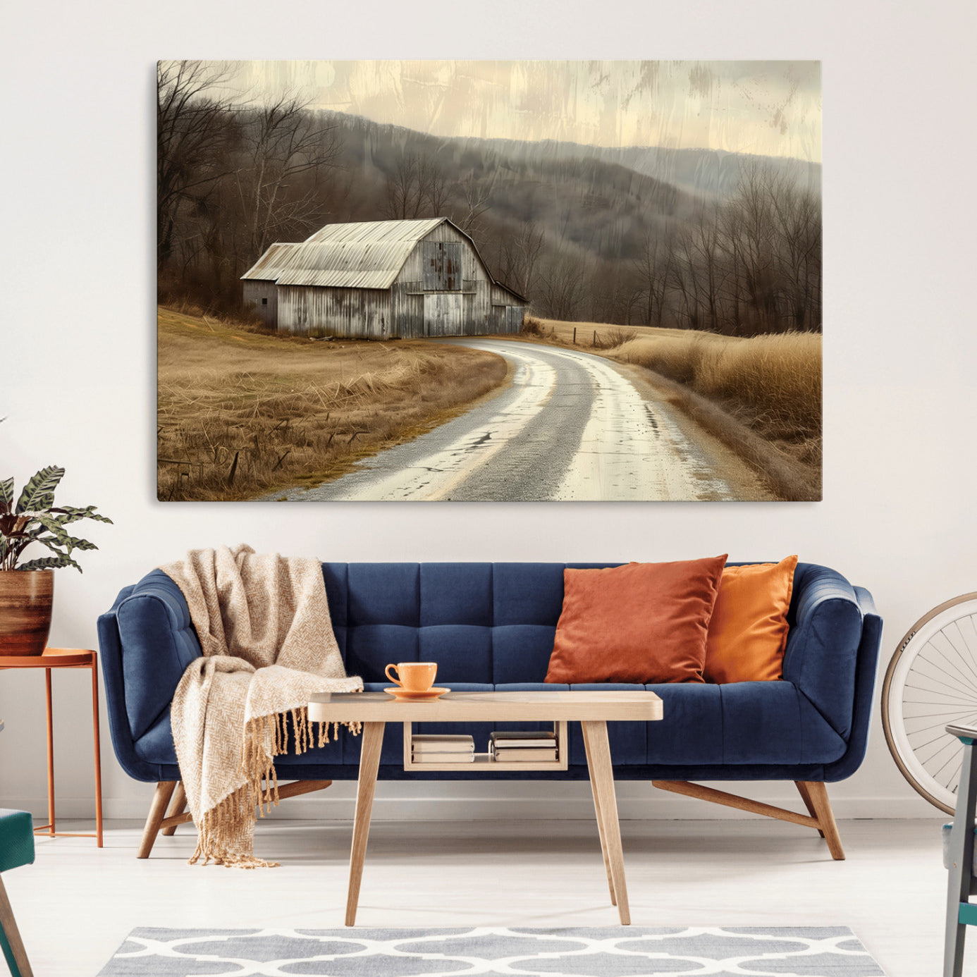 10376-MGV-CV-36X24-Vintage Barn for Farmhouse Wall Decor Canvas Print