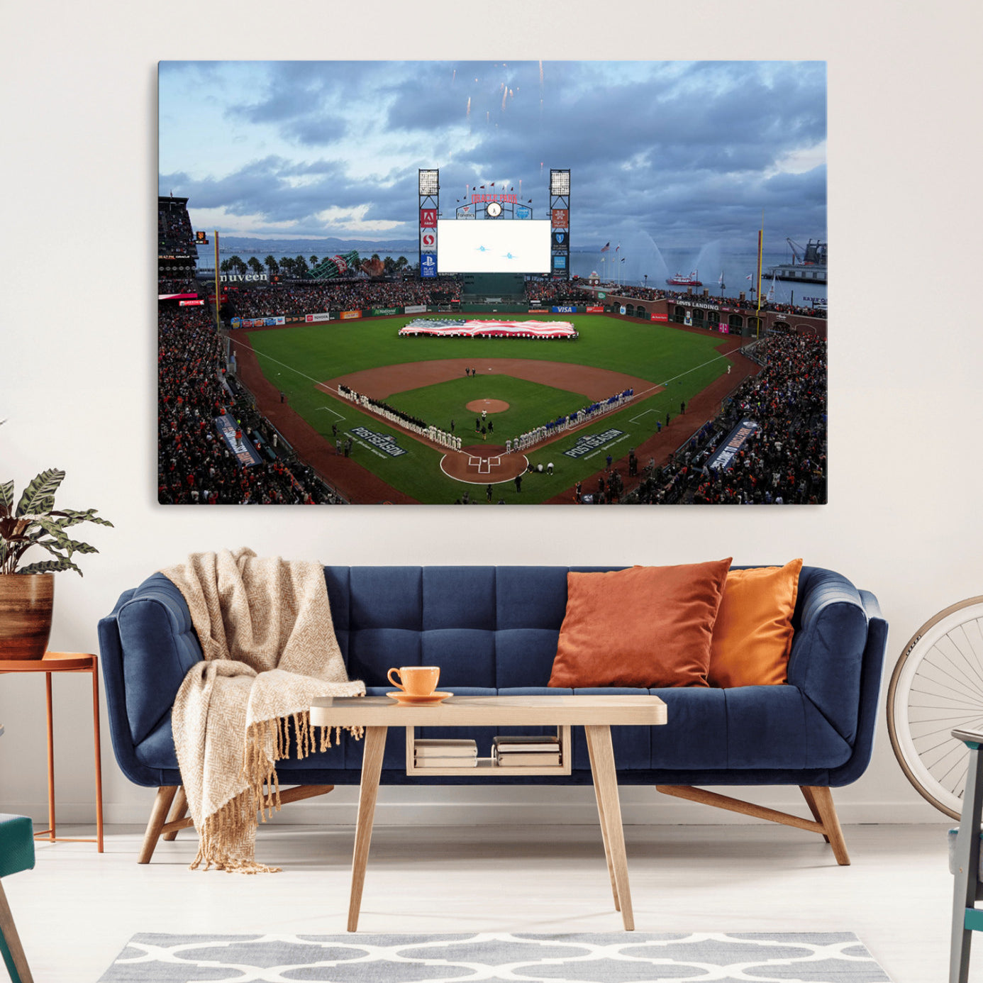 44631-MGV-CV-36X24-Oracle Park San Francisco Giants Wall Art | Oracle Park Stadium Canvas Print| Large Framed Baseball