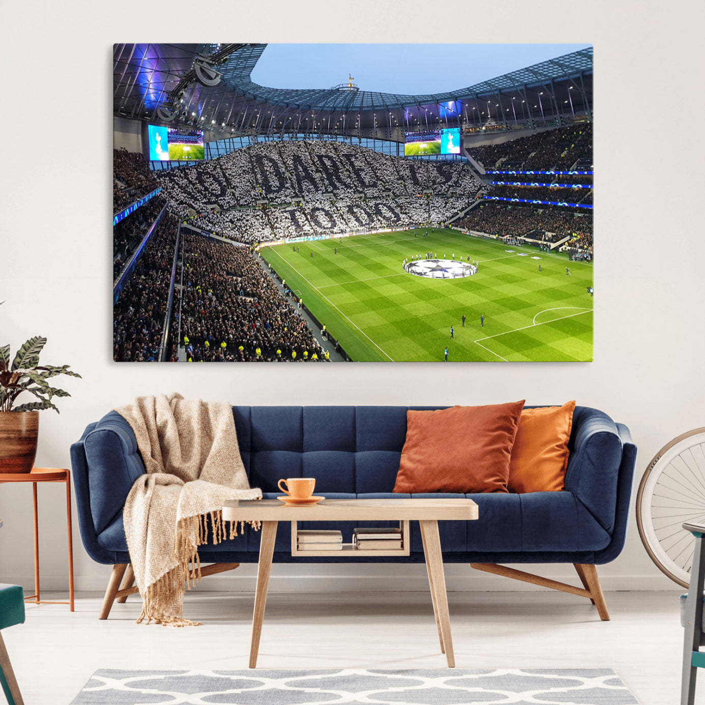 38765-MGV-CV-36X24-Tottenham Hotspur Stadium Canvas Print, Match Day Triple Canvas Wall Art - Premier League Football