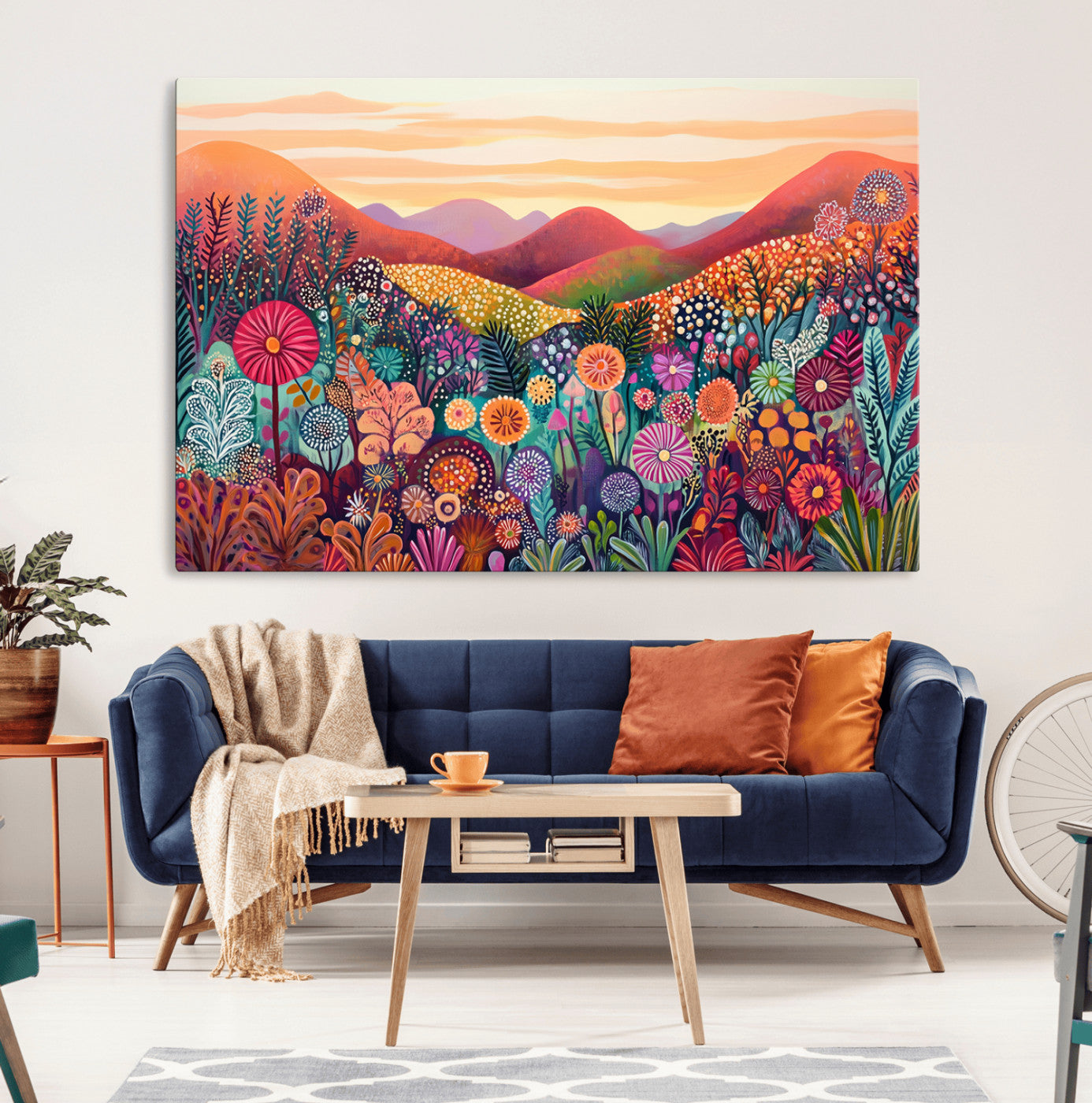 51484-MGV-CV-36X24-Yayoi Kusama 1986 Wall Art Print – Yayoi Kusama Wabi Sabi Japanese Wall Art Print - Vibrant Abstract