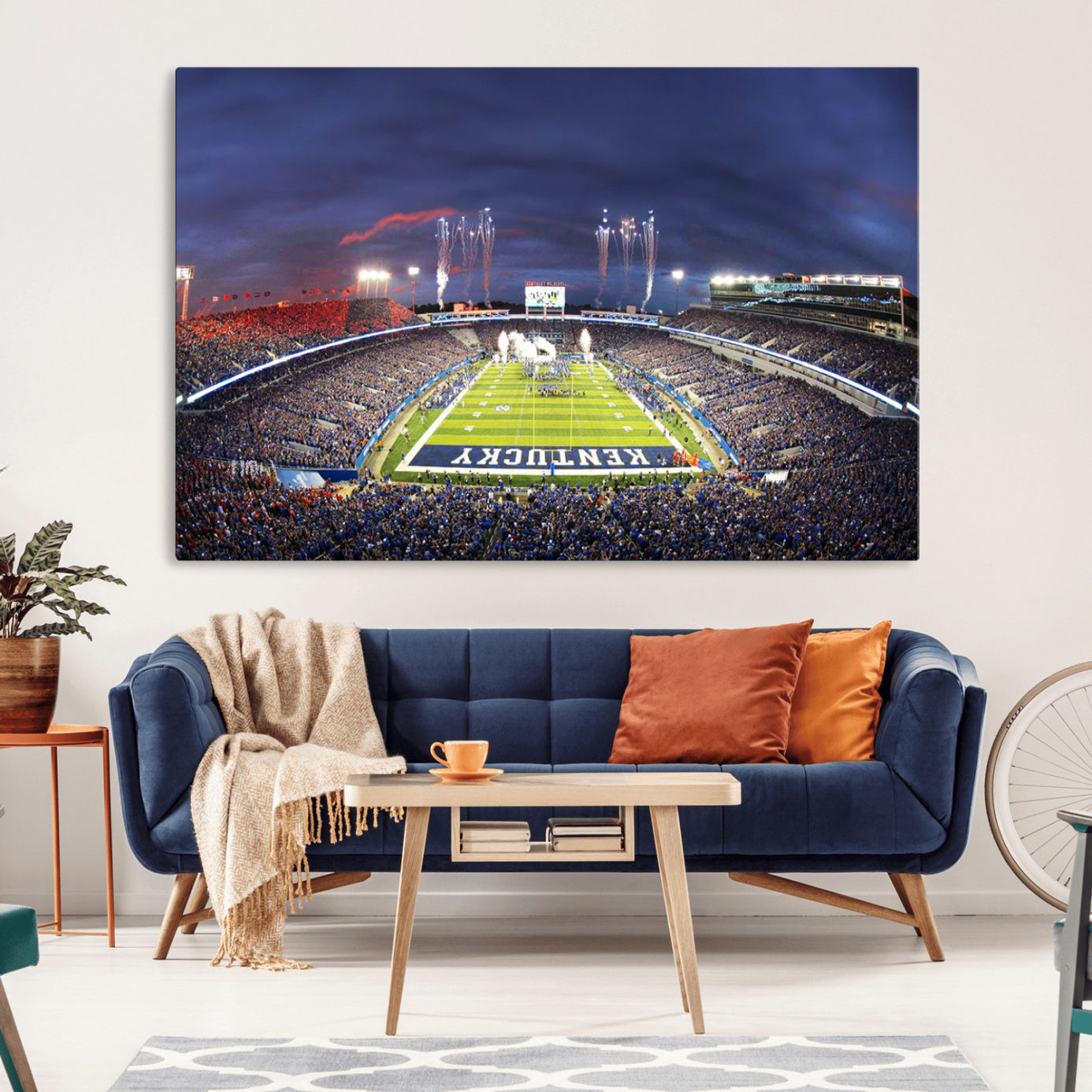 -Kroger Field Canvas Wall Art - Kentucky Stadium Wall Art Print - Sunset Football Stadium Wall Decor