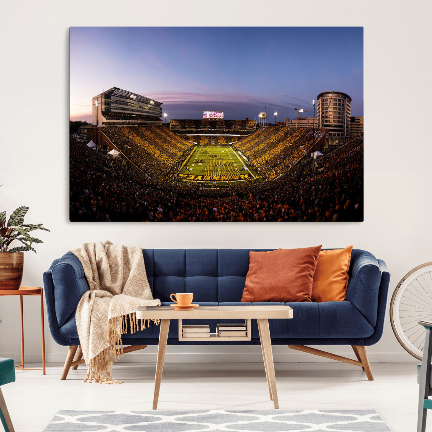 -Iowa Hawkeyes Kinnick Stadium Wall Art Canvas Print, Framed Iowa Hawkeyes Kinnick Stadium Canvas