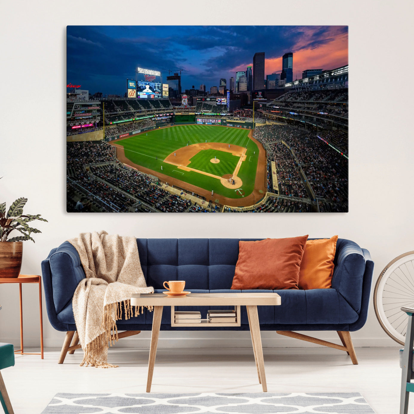 68222753-MGV-CV-36X24-Target Field Wall Art Canvas Print – Baseball Stadium Minneapolis Major League Baseball Iconic Artwork for home, office