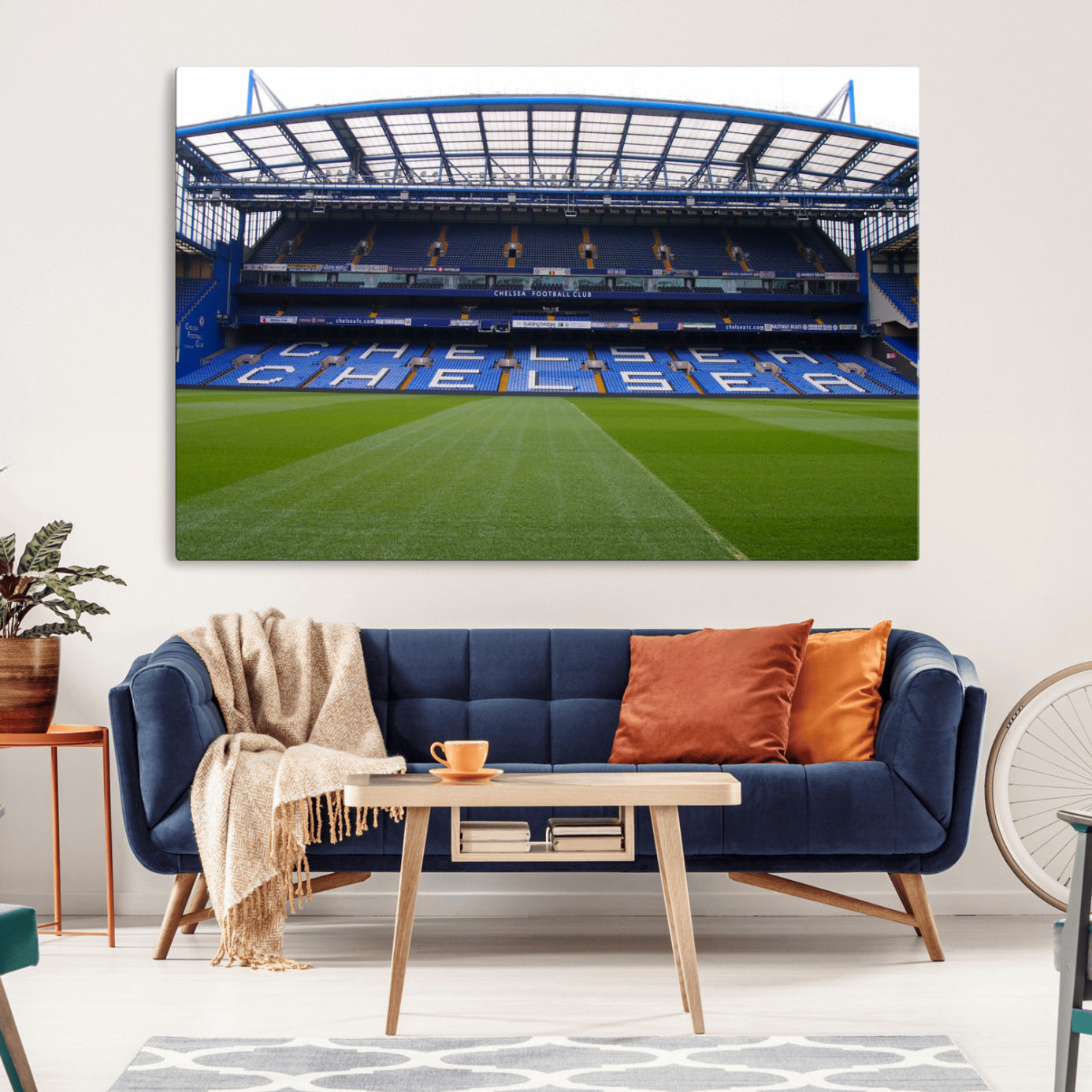 38616413CHELSA-MGV-CV-36X24-Stamford Bridge Chelsea Football Stadium Canvas Wall Art Print – Immersive Stadium Experience for