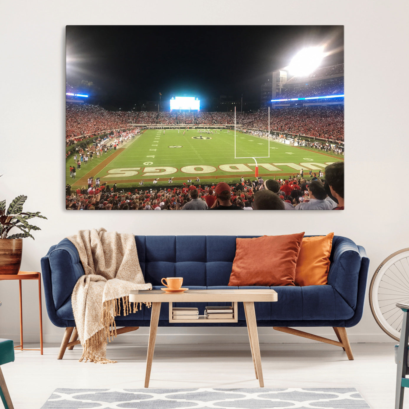 MGV-CV-36X24 - Dooley Stadium Wall Art Print, Sports Arena Canvas Wall Art, Panoramic Stadium Canvas Print, Modern