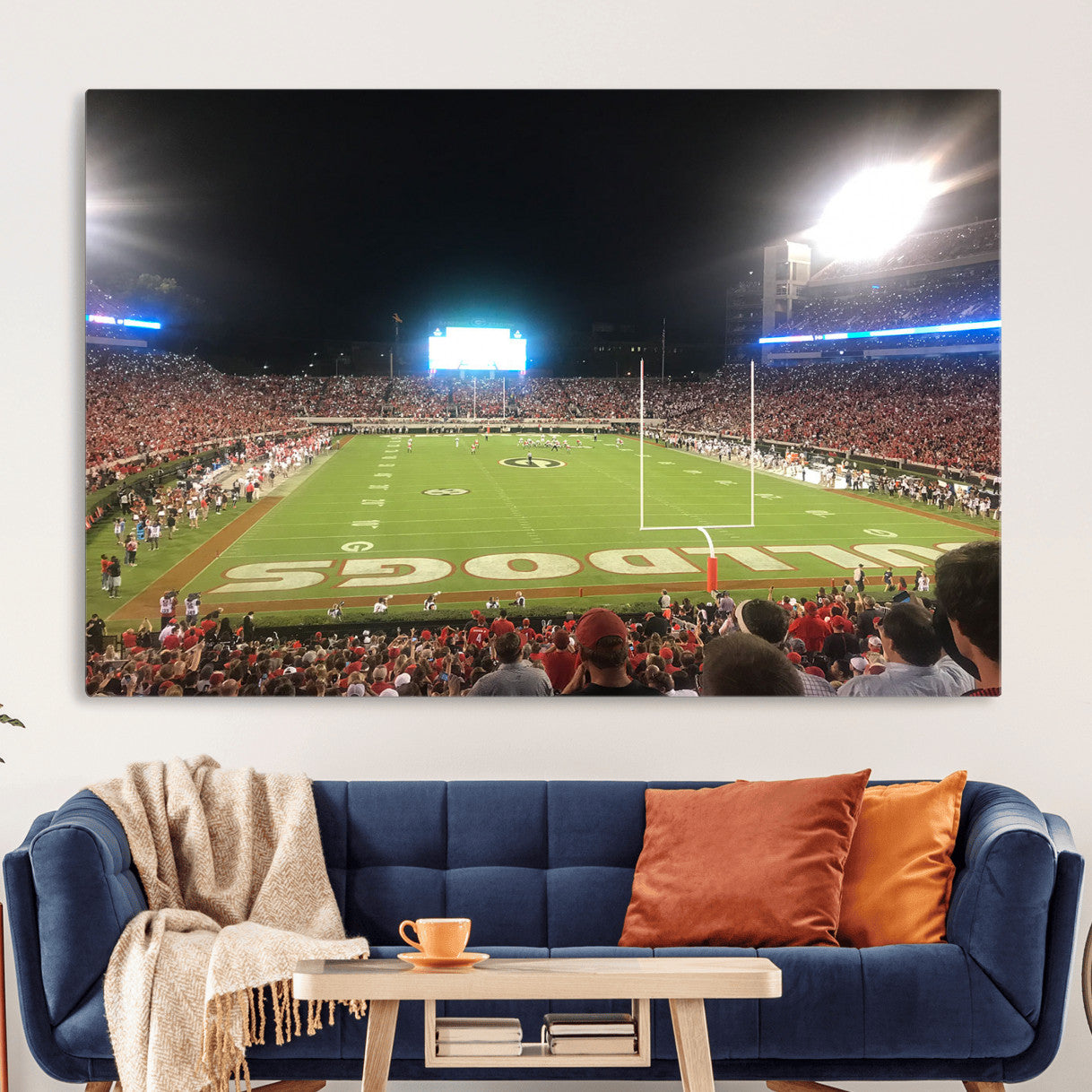 16230786-MGV-CV-36X24 - Dooley Stadium Wall Art, Sports Arena Panoramic Canvas Print, Modern Stadium Landscape Artwork for Home, Office
