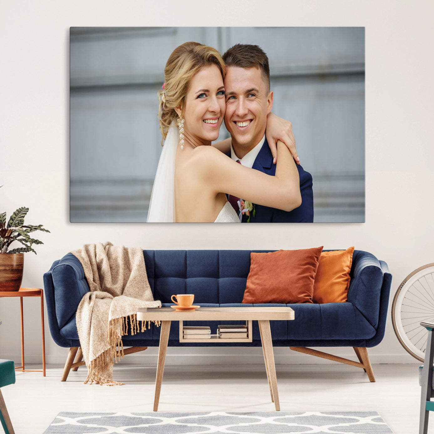 CSTM6030-MGV-CV-36X24-Create Your Own Photo Framed Canvas Print - Custom Personalized Wall Art Print for Gift