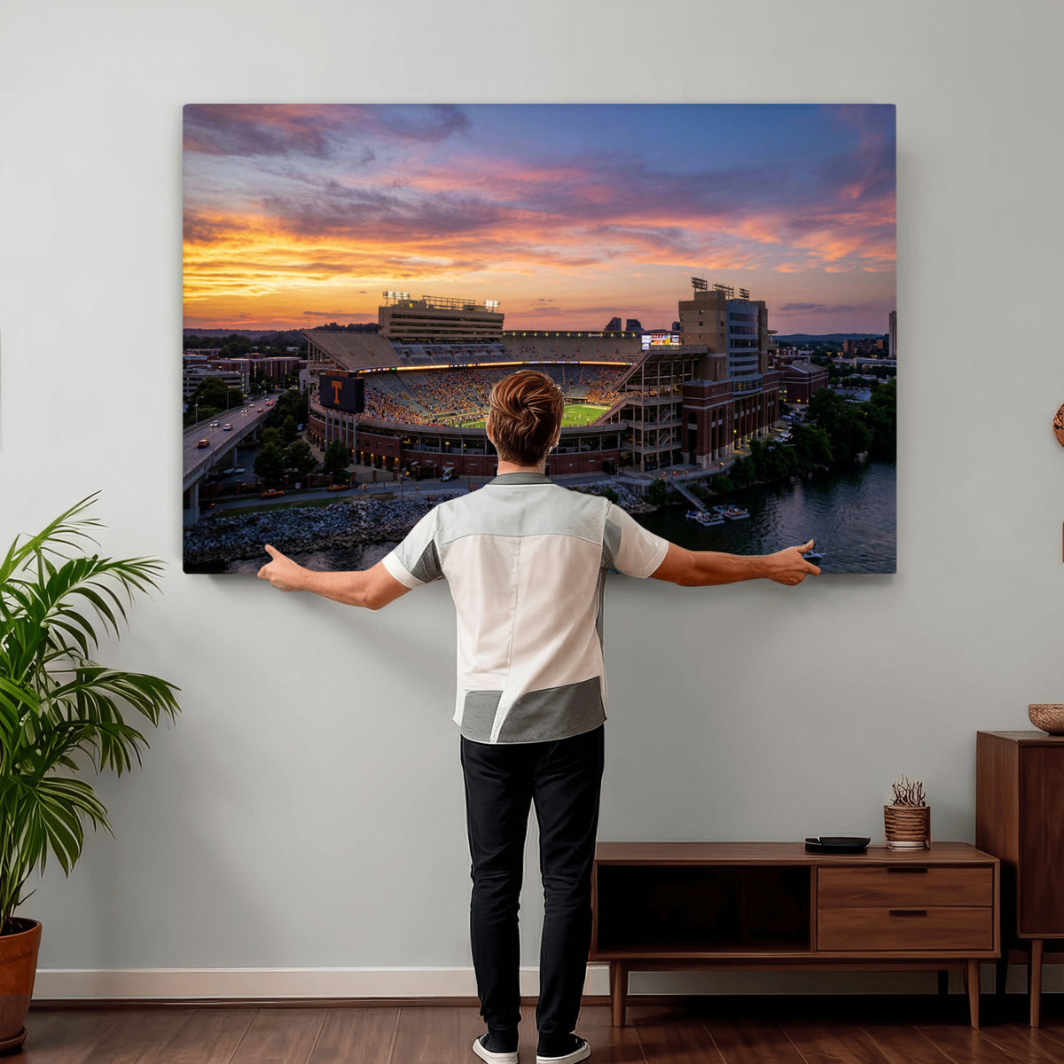 61093642-MGV-CV-36X24 - Stadium Wall Art Canvas Print