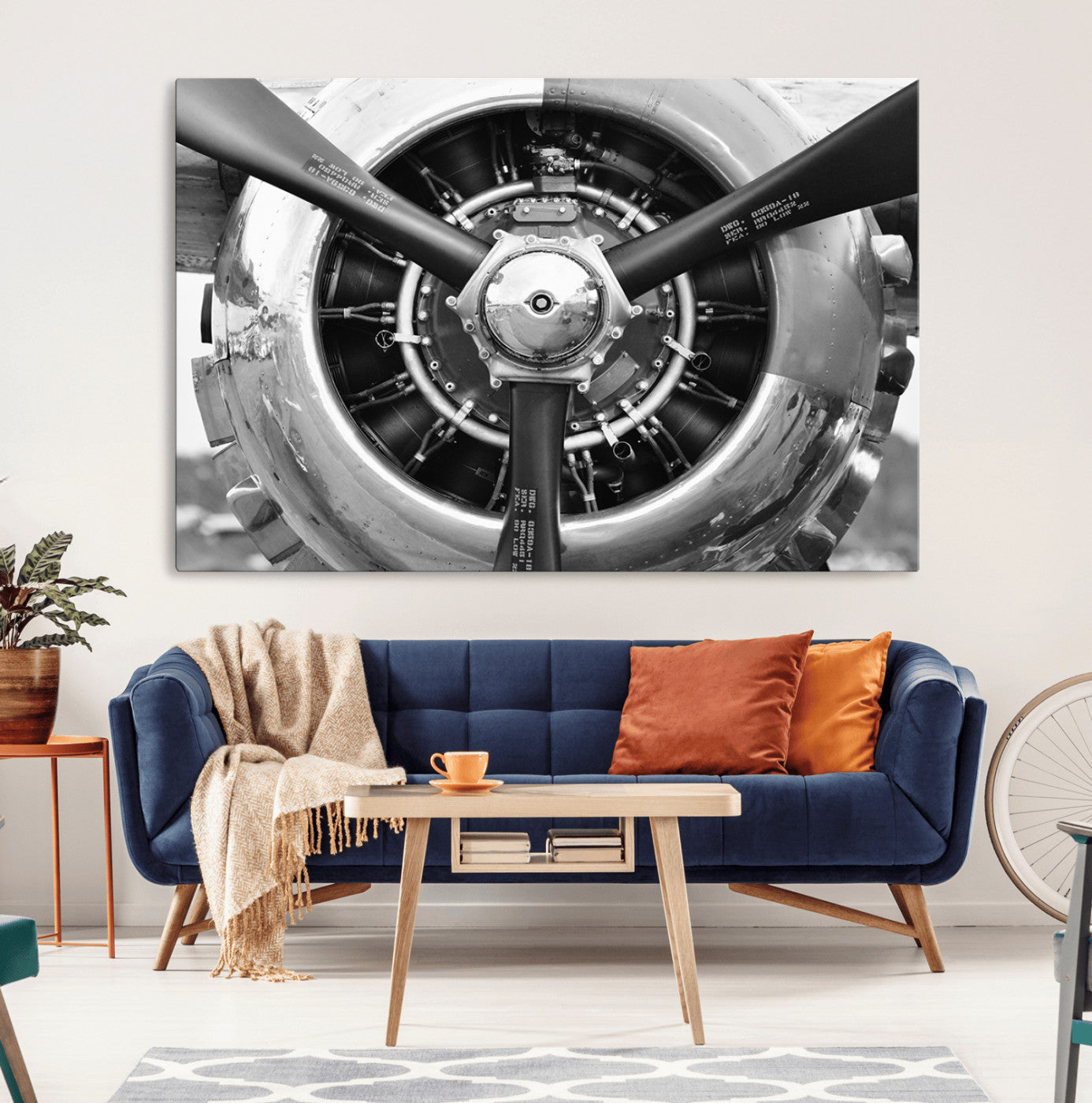 28132-MGV-CV-36X24-Vintage Airplane Wall Art Canvas Print