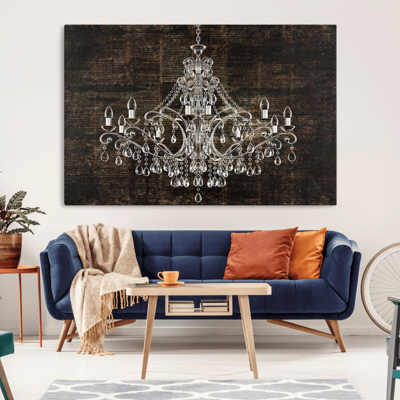 69434-MGV-CV-36X24-Rustic Chandelier Canvas Print
