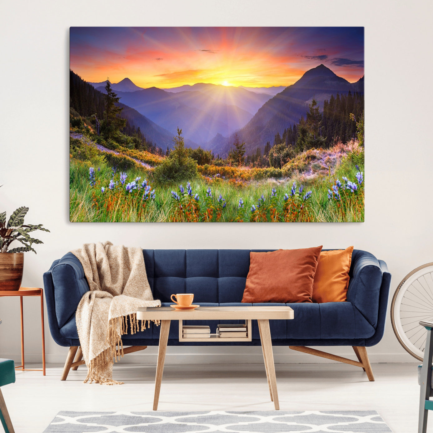 46010-MGV-CV-36X24-Mountain and Spring Wall Art Canvas Print